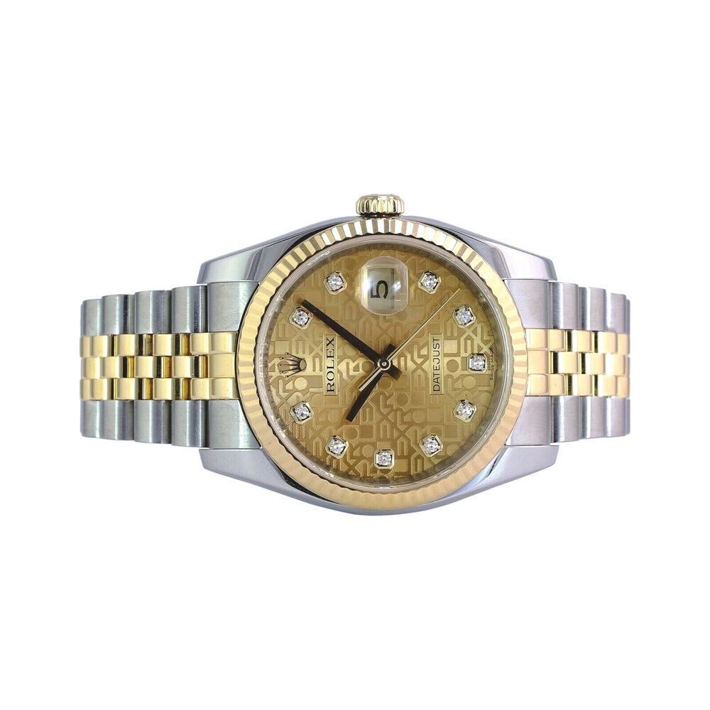 Rolex Datejust Champagne Jubilee Diamond Jubilee 116233 - luxuriantconcierge