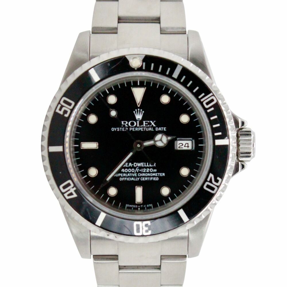 Rolex Sea-Dweller Black Luminous Oyster Band 16600 - luxuriantconcierge