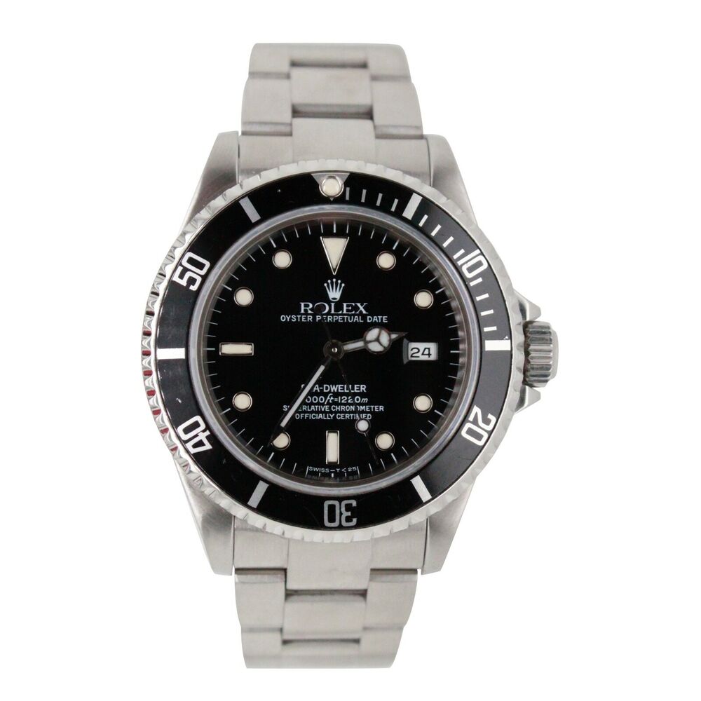 Rolex Sea-Dweller Black Luminous Oyster Band 16600 - luxuriantconcierge