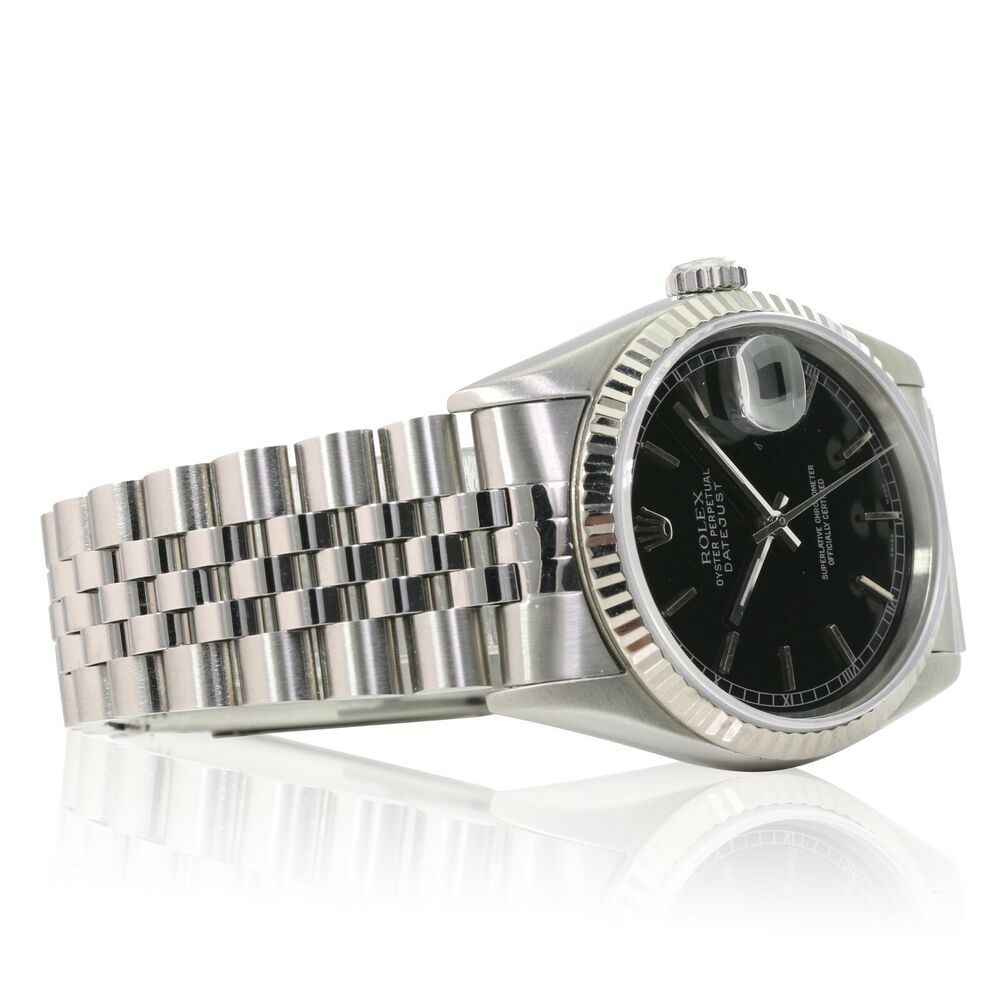 Rolex Datejust Black Index Jubilee 16234 - luxuriantconcierge