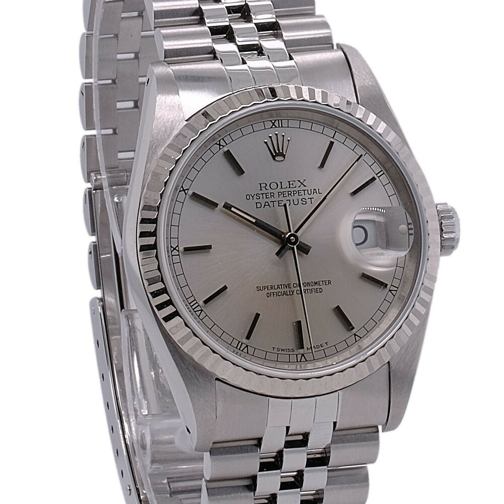 Rolex Datejust Silver Index Jubilee Band 68274 - luxuriantconcierge