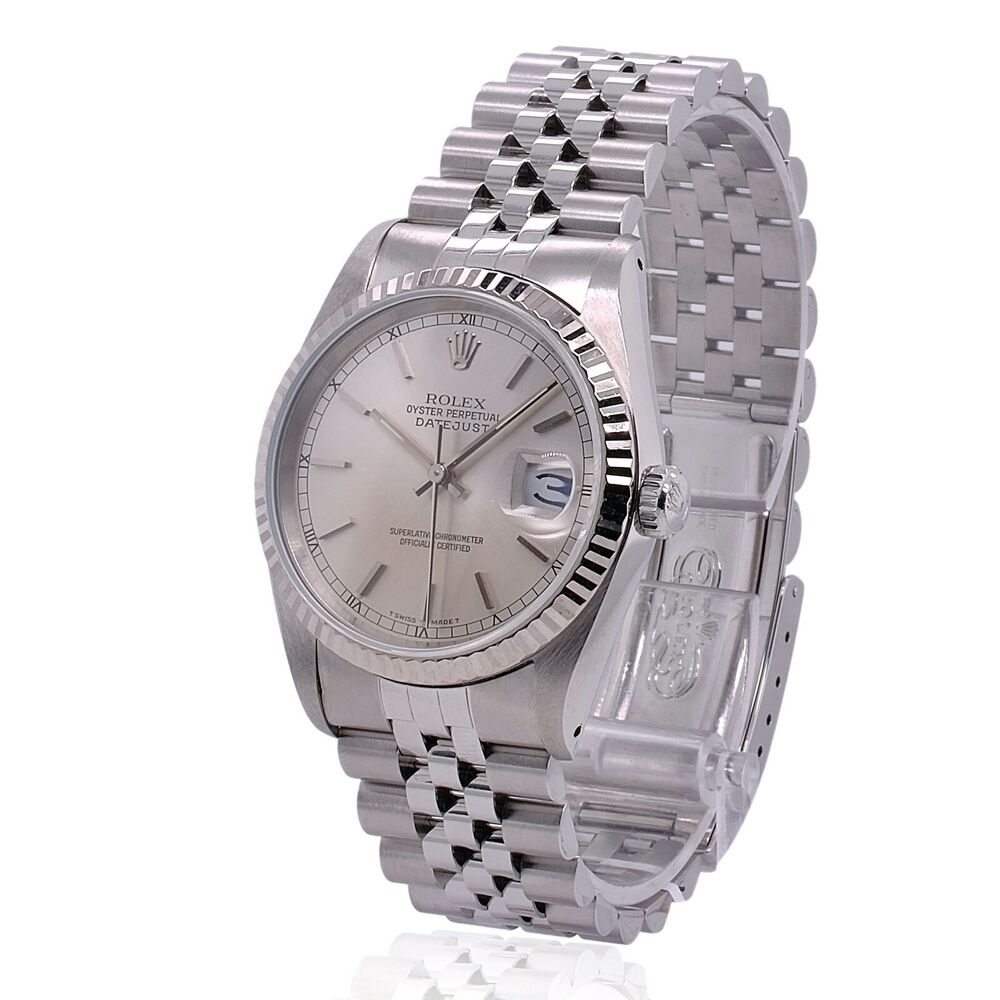 Rolex Datejust Silver Index Jubilee Band 68274 - luxuriantconcierge