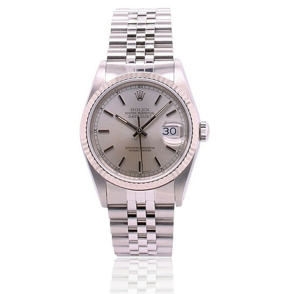 Rolex Datejust Silver Index Jubilee Band 68274 - luxuriantconcierge