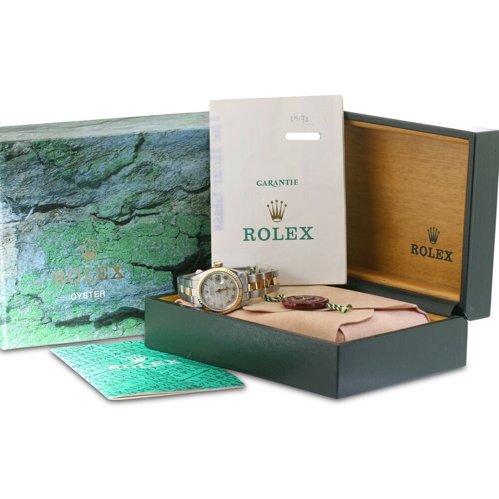 Rolex Datejust Roman Pyramid Osyter Band 69173 Box & Paper - luxuriantconcierge