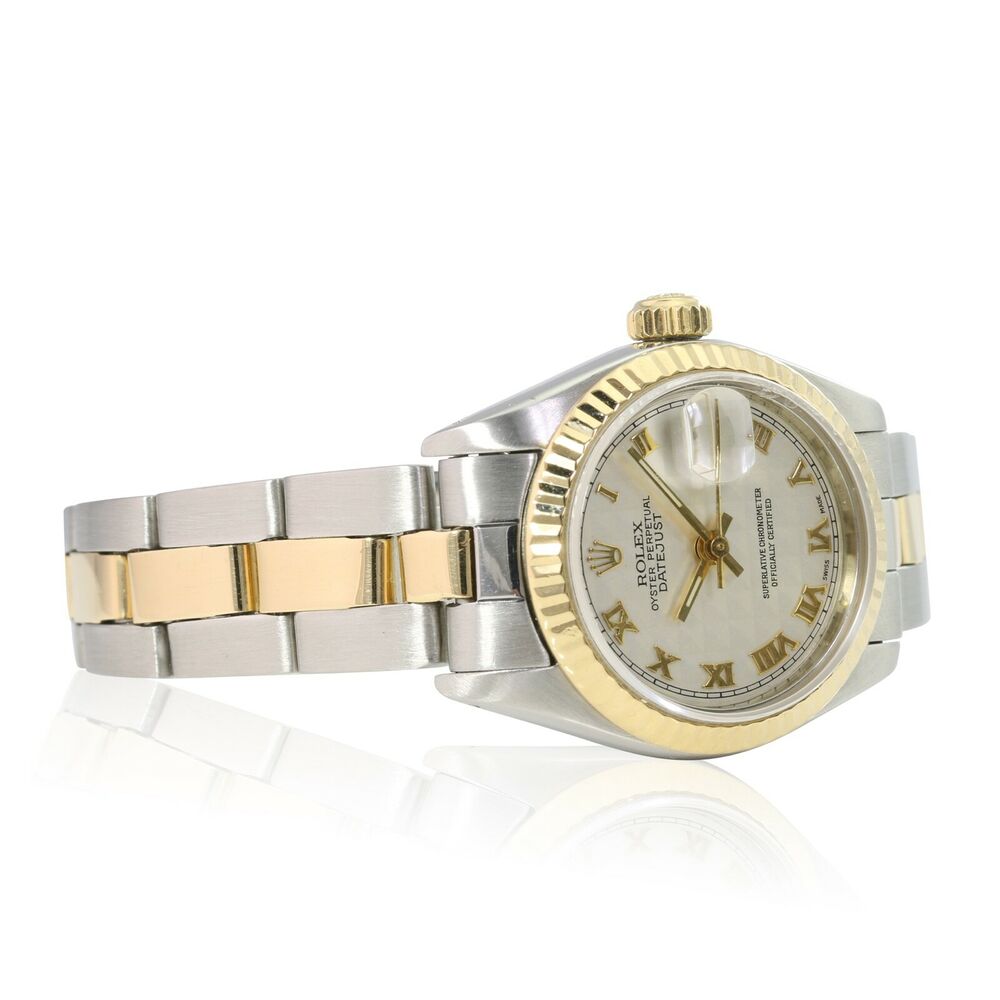 Rolex Datejust Roman Pyramid Osyter Band 69173 Box & Paper - luxuriantconcierge