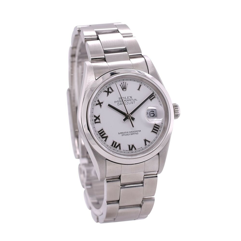 Rolex Datejust White Roman Oyster Band 16200 - luxuriantconcierge