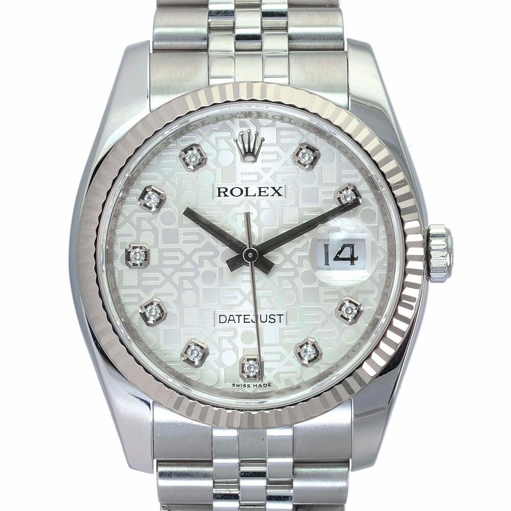 Rolex Datejust Silver Jubilee Diamond Jubilee Band 116234 - luxuriantconcierge