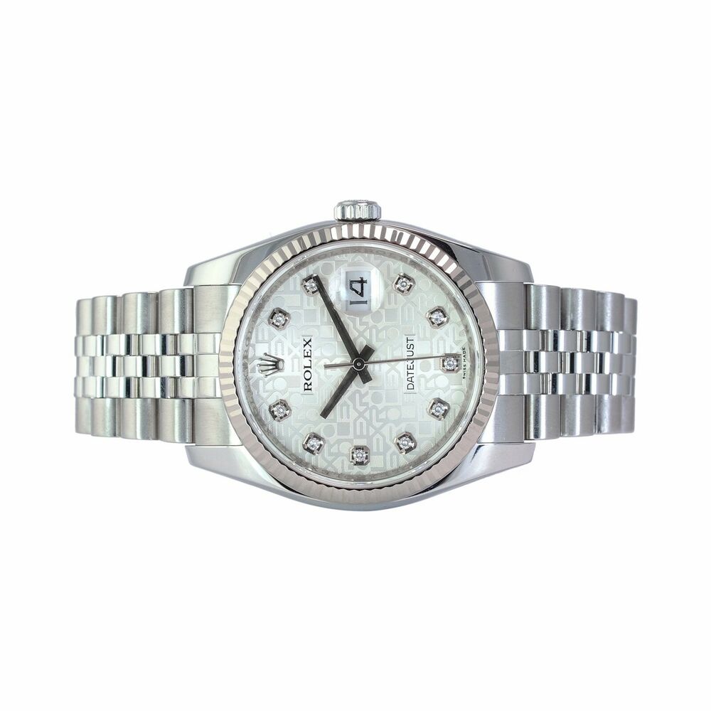 Rolex Datejust Silver Jubilee Diamond Jubilee Band 116234 - luxuriantconcierge