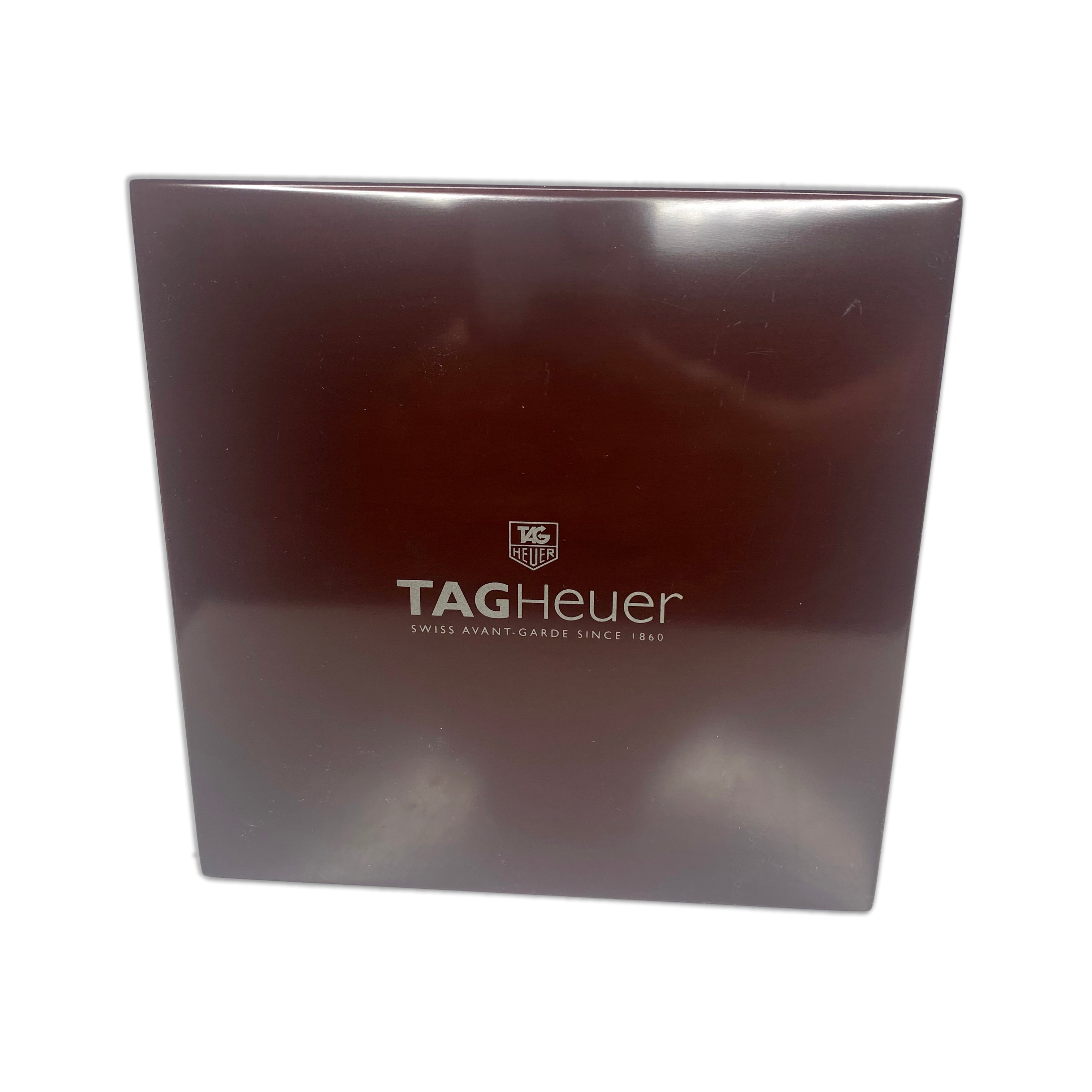 Original Tag Heuer Wood Watch Box w/ Booklets and booklet wallet - LIKE NEW - luxuriantconcierge
