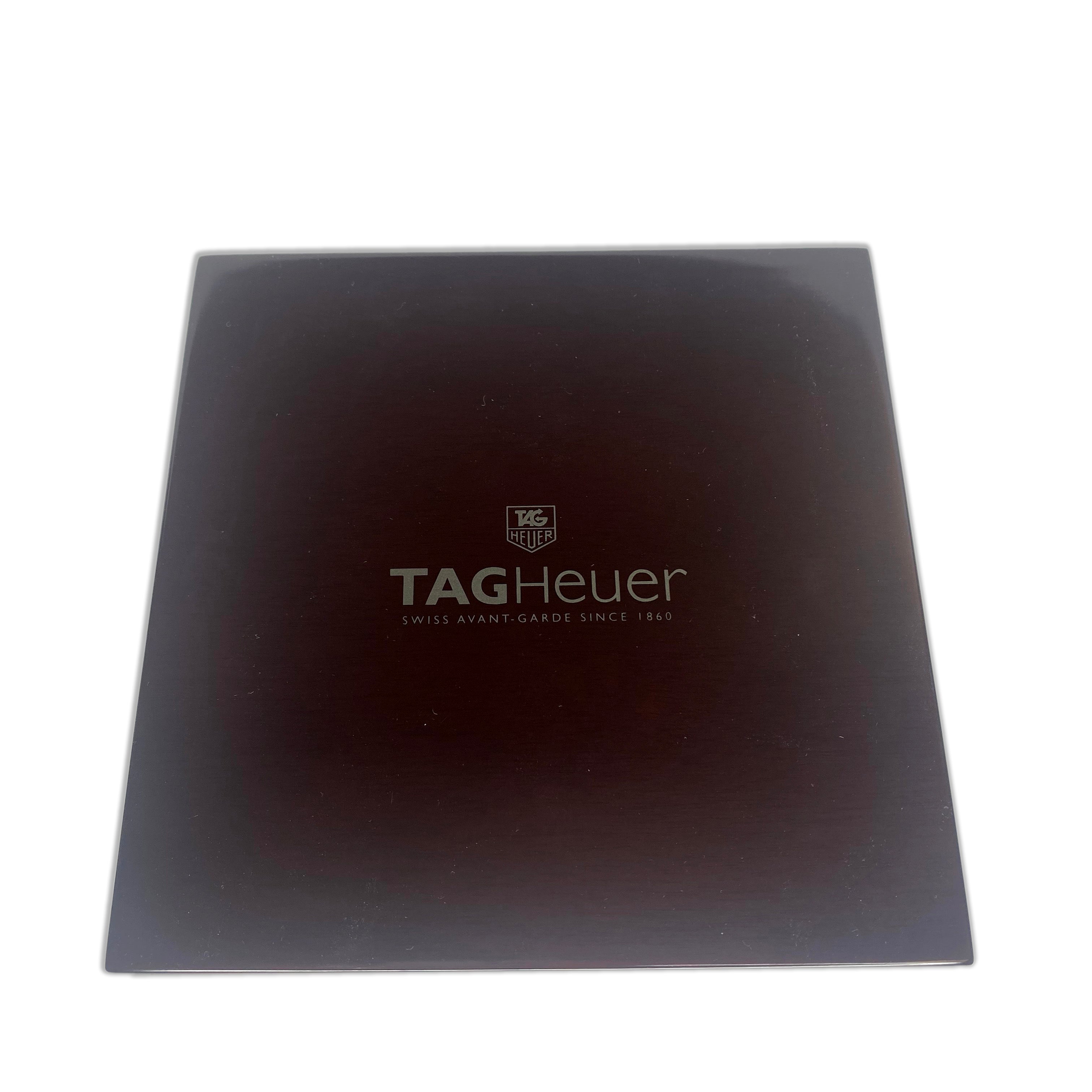 Original Tag Heuer Wood Watch Box w/ Booklets and booklet wallet - LIKE NEW - luxuriantconcierge
