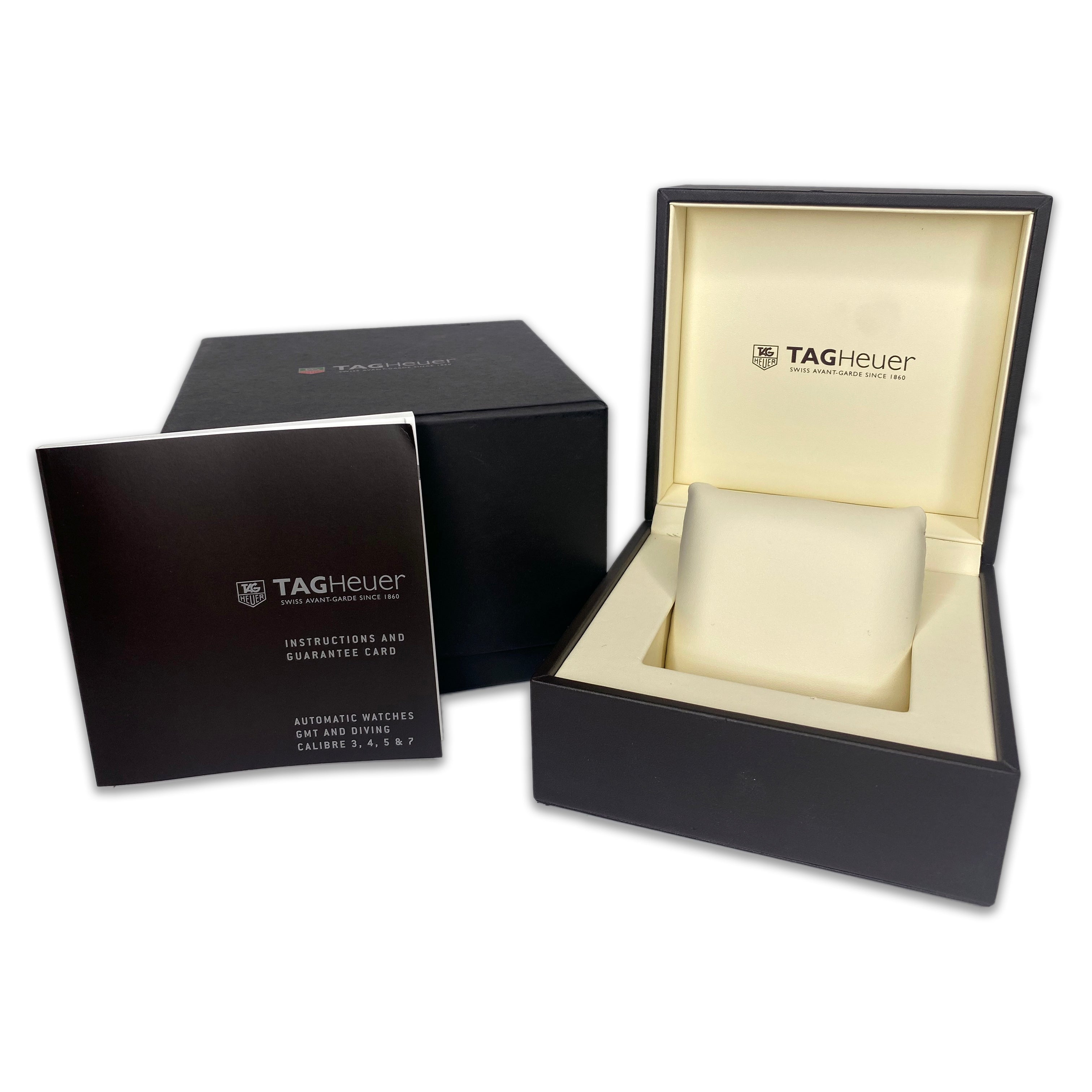 Original Tag Heuer Watch Box and Instruction Book for Automatic Watches GMT & Diving Calibre 3, 4, 5, & 7 - luxuriantconcierge