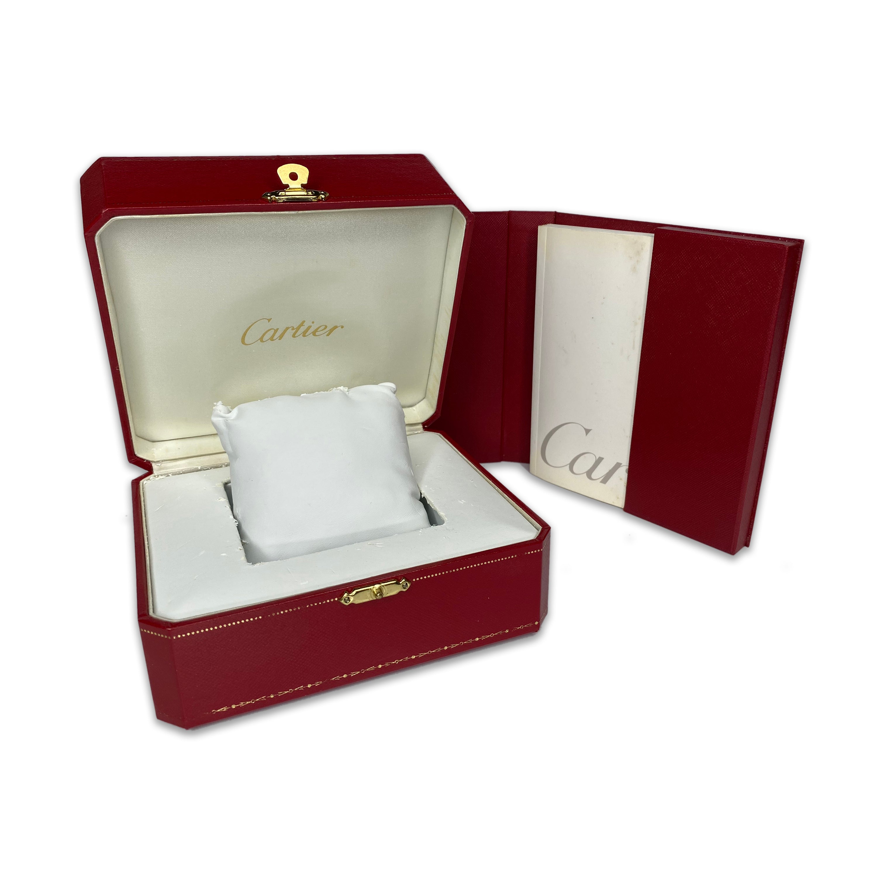 Original Vintage Cartier Watch Box with outer box & booklet - luxuriantconcierge