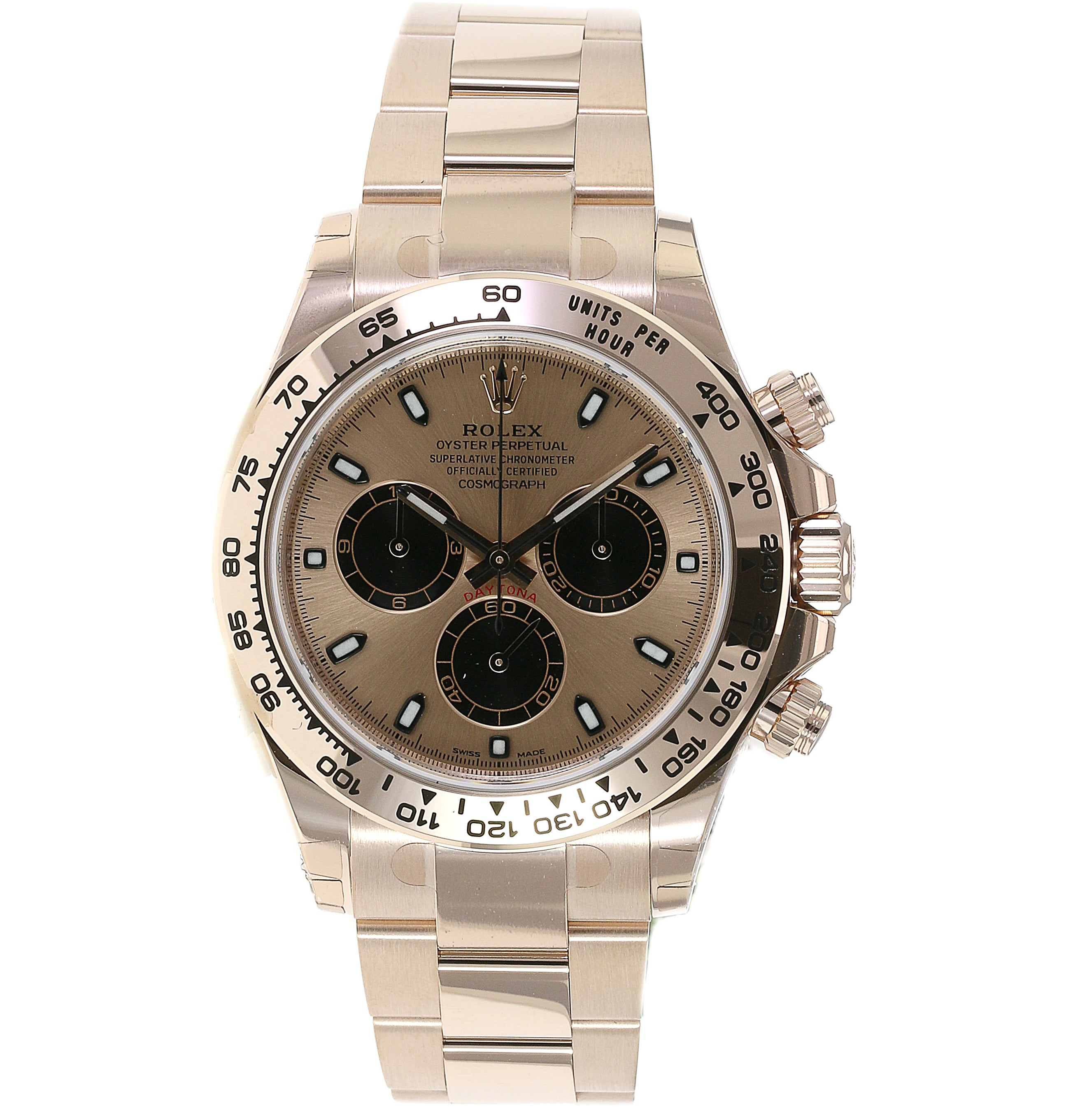 Rolex Daytona Pink Dial Oyster Band 116505 - luxuriantconcierge