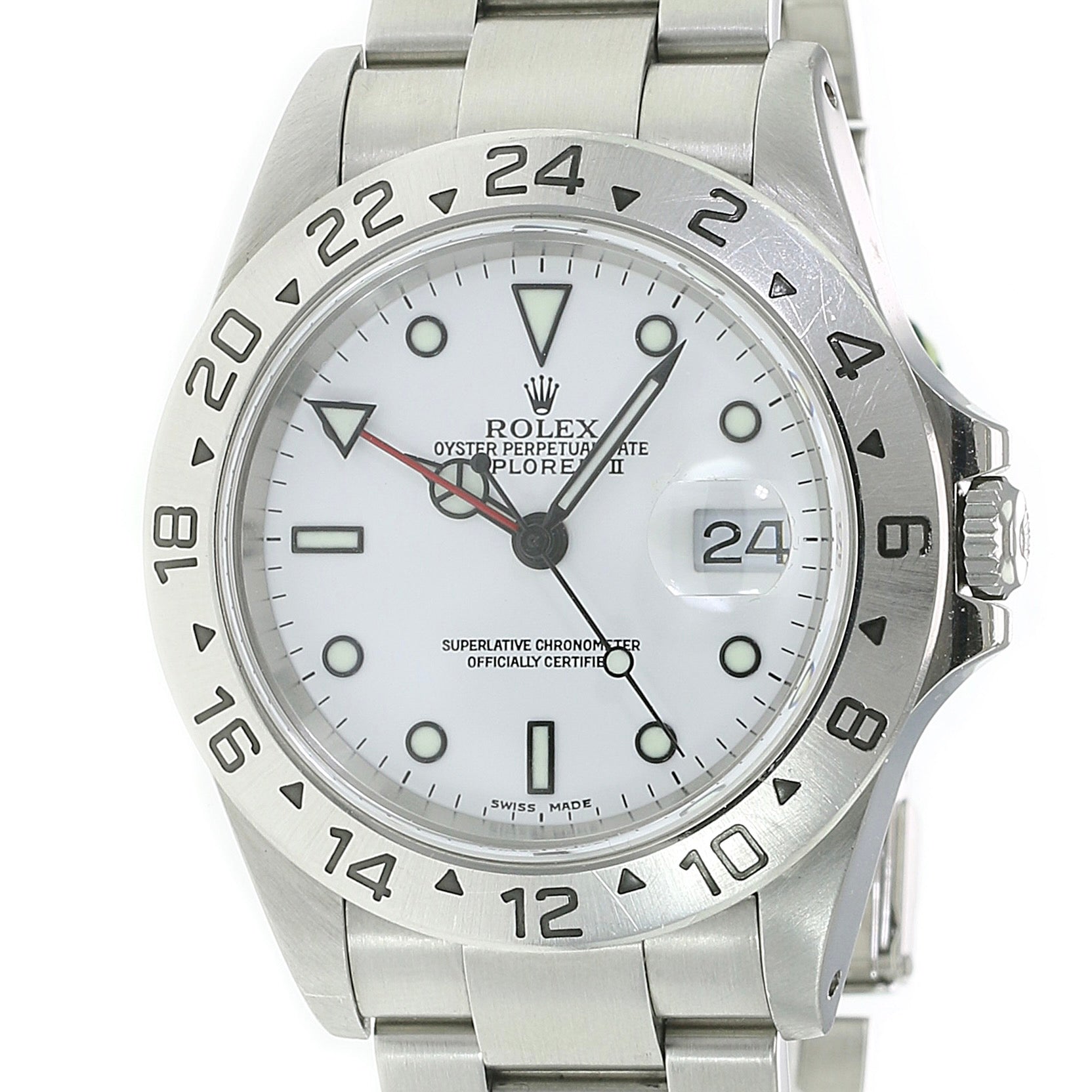 Rolex Explorer II White Dial Watch 16570 - luxuriantconcierge