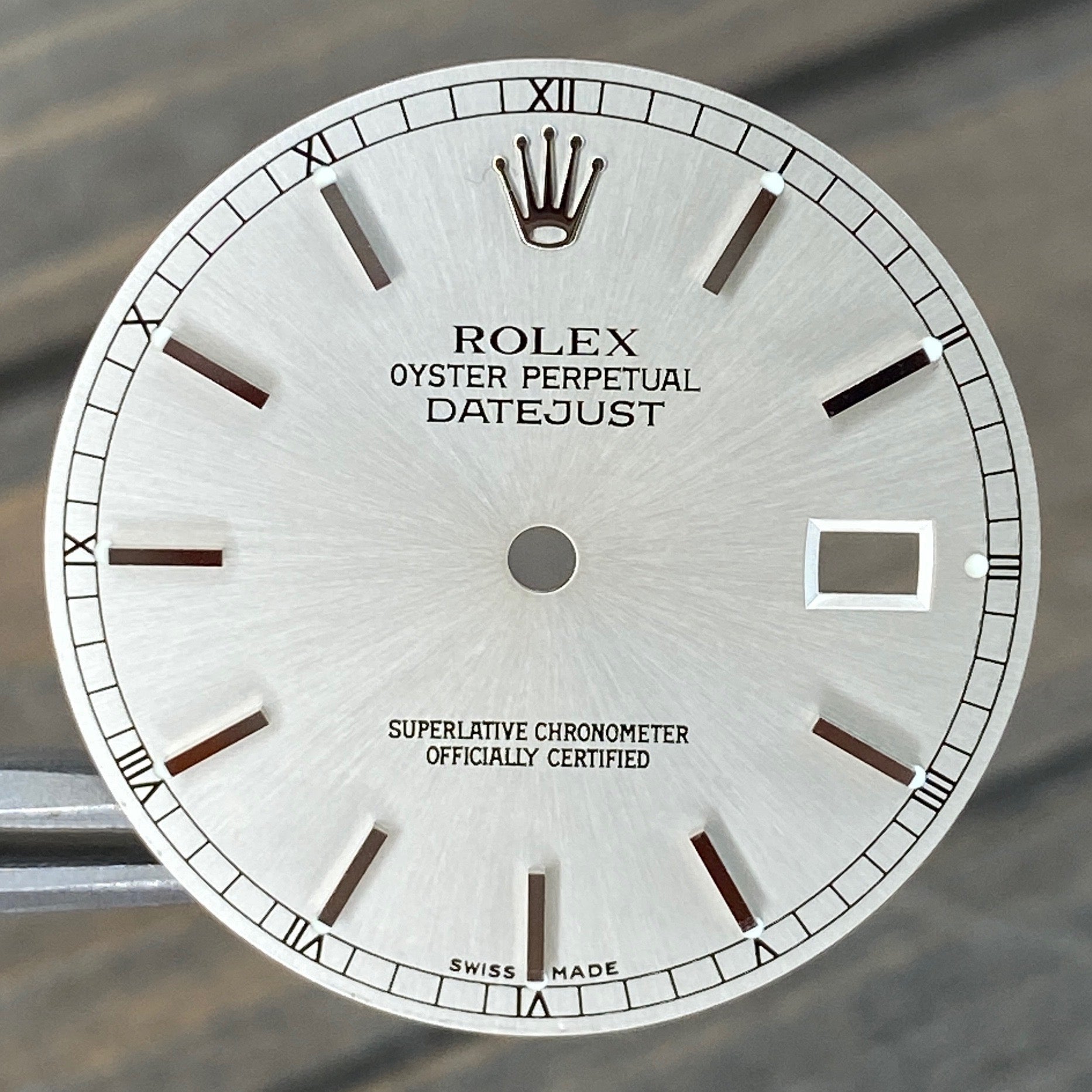 Rolex Datejust Silver Index Dial with Roman Track - luxuriantconcierge