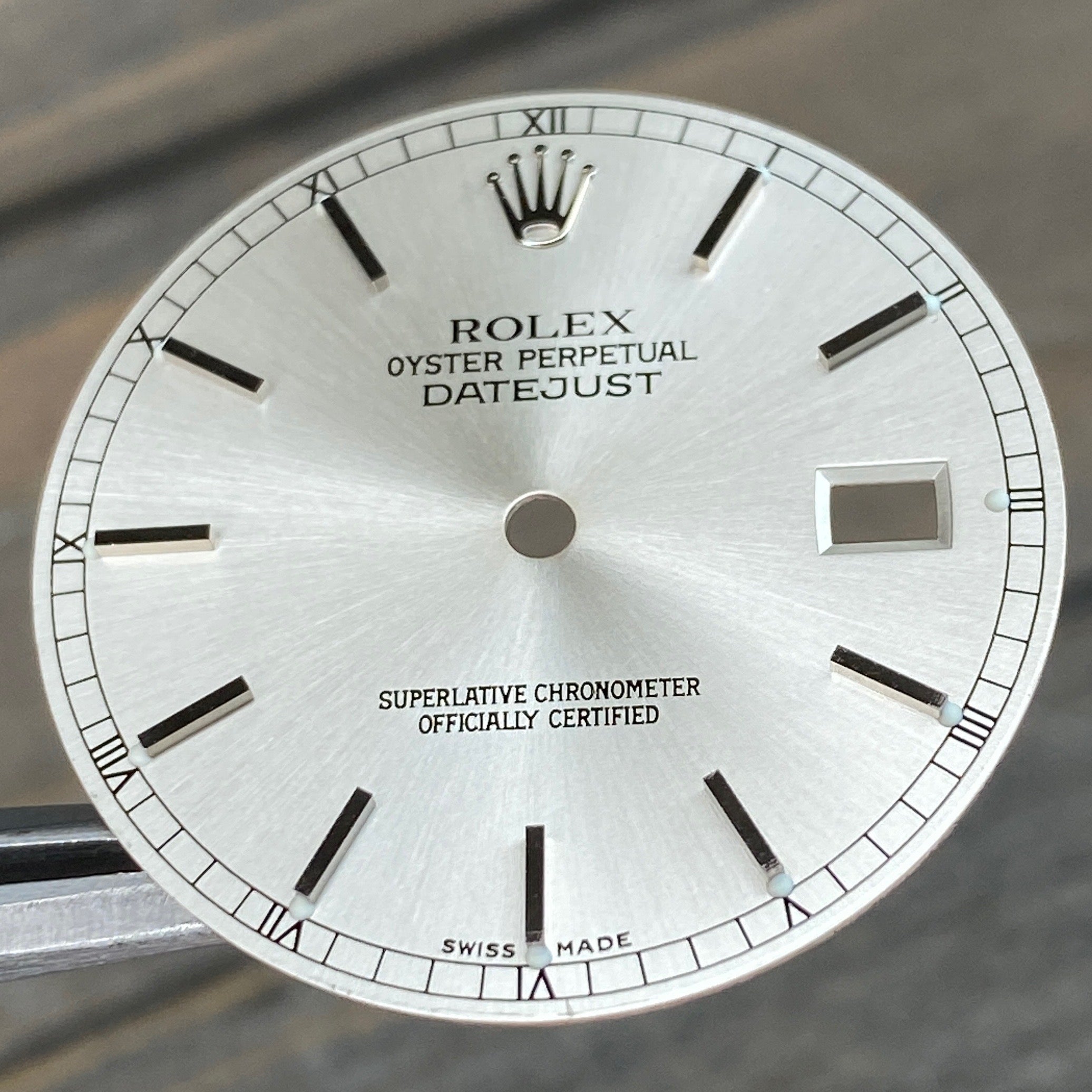 Rolex Datejust Silver Index Dial with Roman Track - luxuriantconcierge