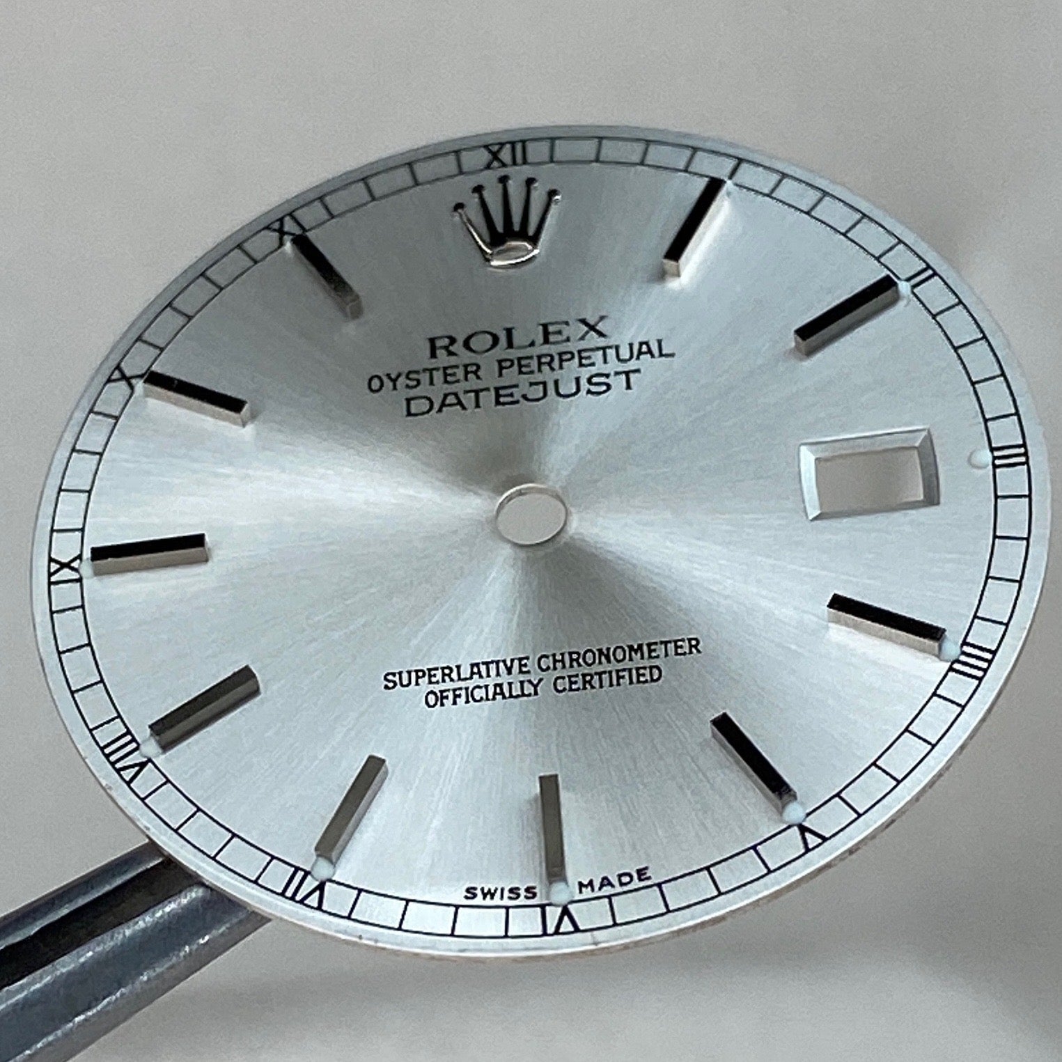 Rolex Datejust Silver Index Dial with Roman Track - luxuriantconcierge