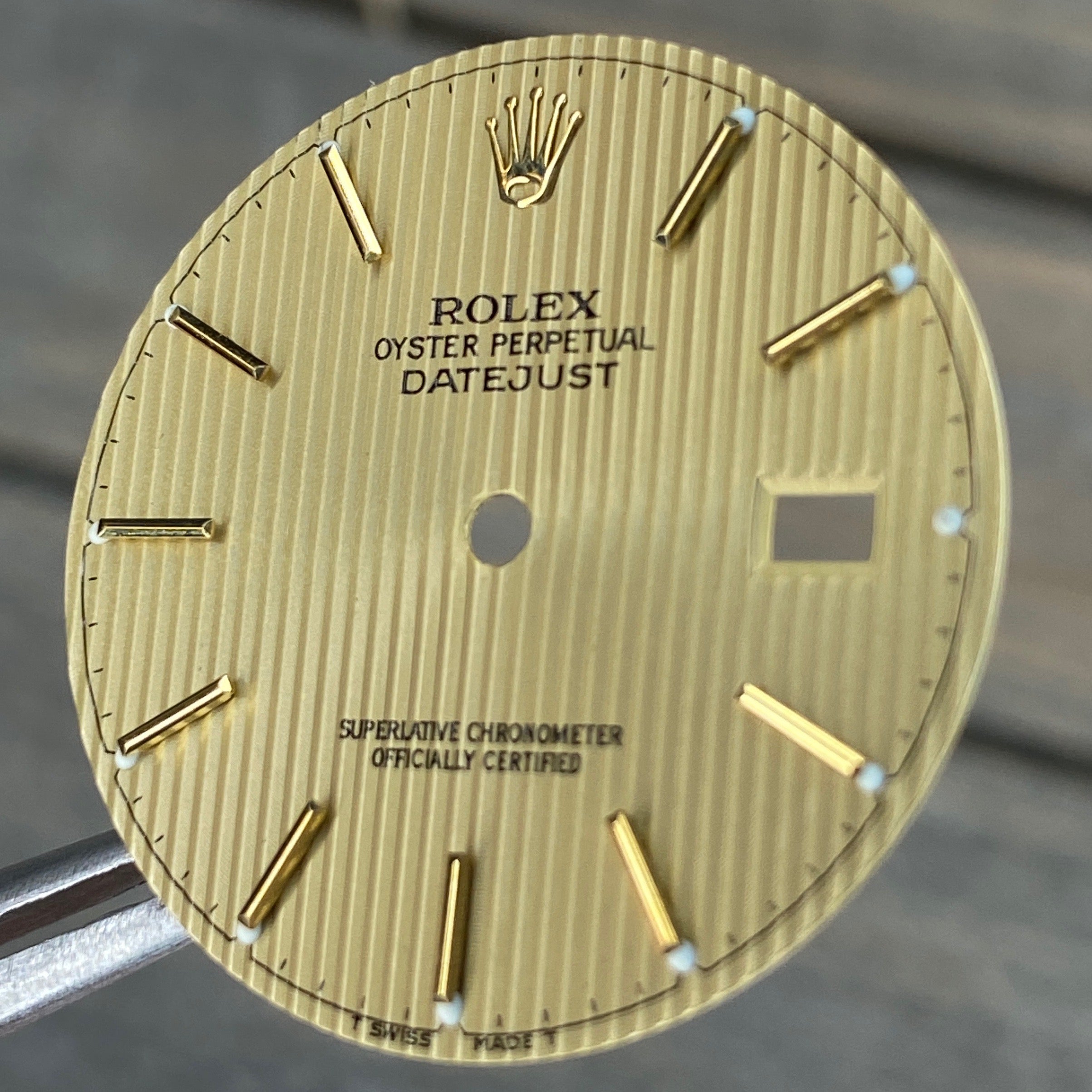 Rolex Datejust Champagne Tapestry Index Dial - luxuriantconcierge