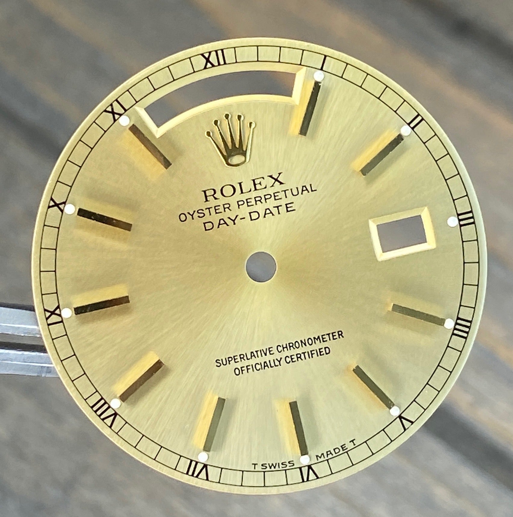 Rolex Day-Date Champagne Index Dial with Roman Track - luxuriantconcierge