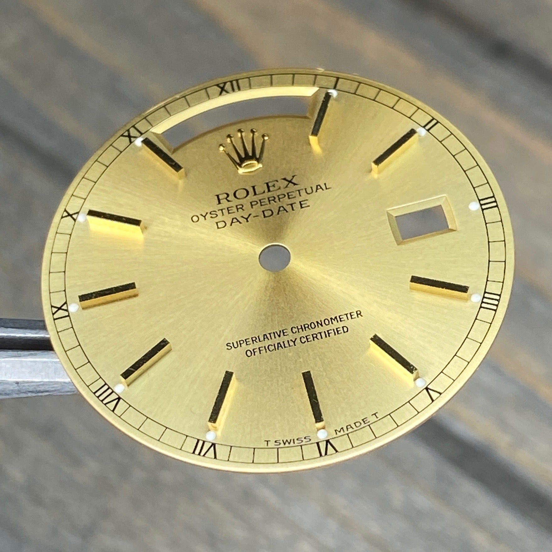 Rolex Day-Date Champagne Index Dial with Roman Track - luxuriantconcierge