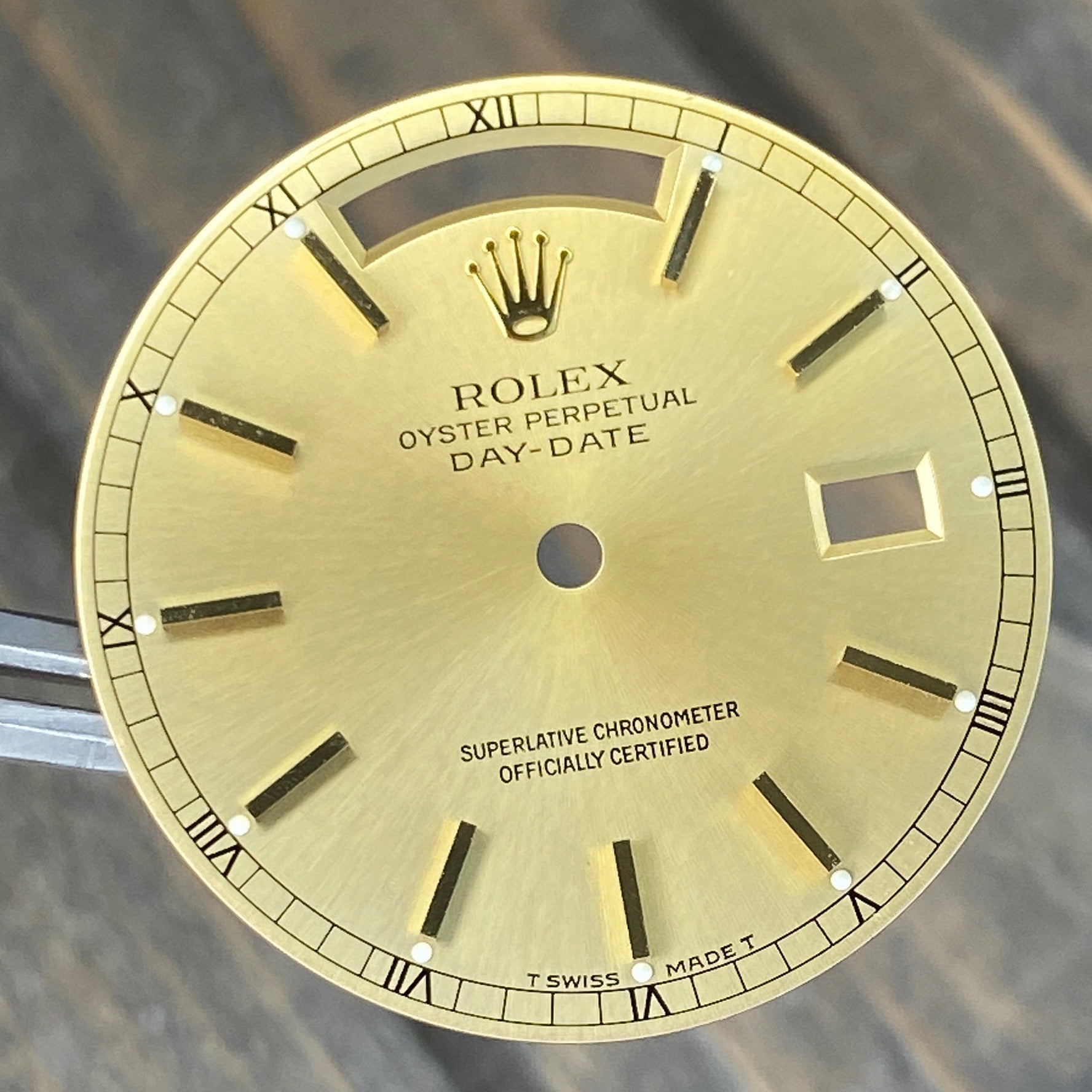 Rolex Day-Date Champagne Index Dial with Roman Track - luxuriantconcierge