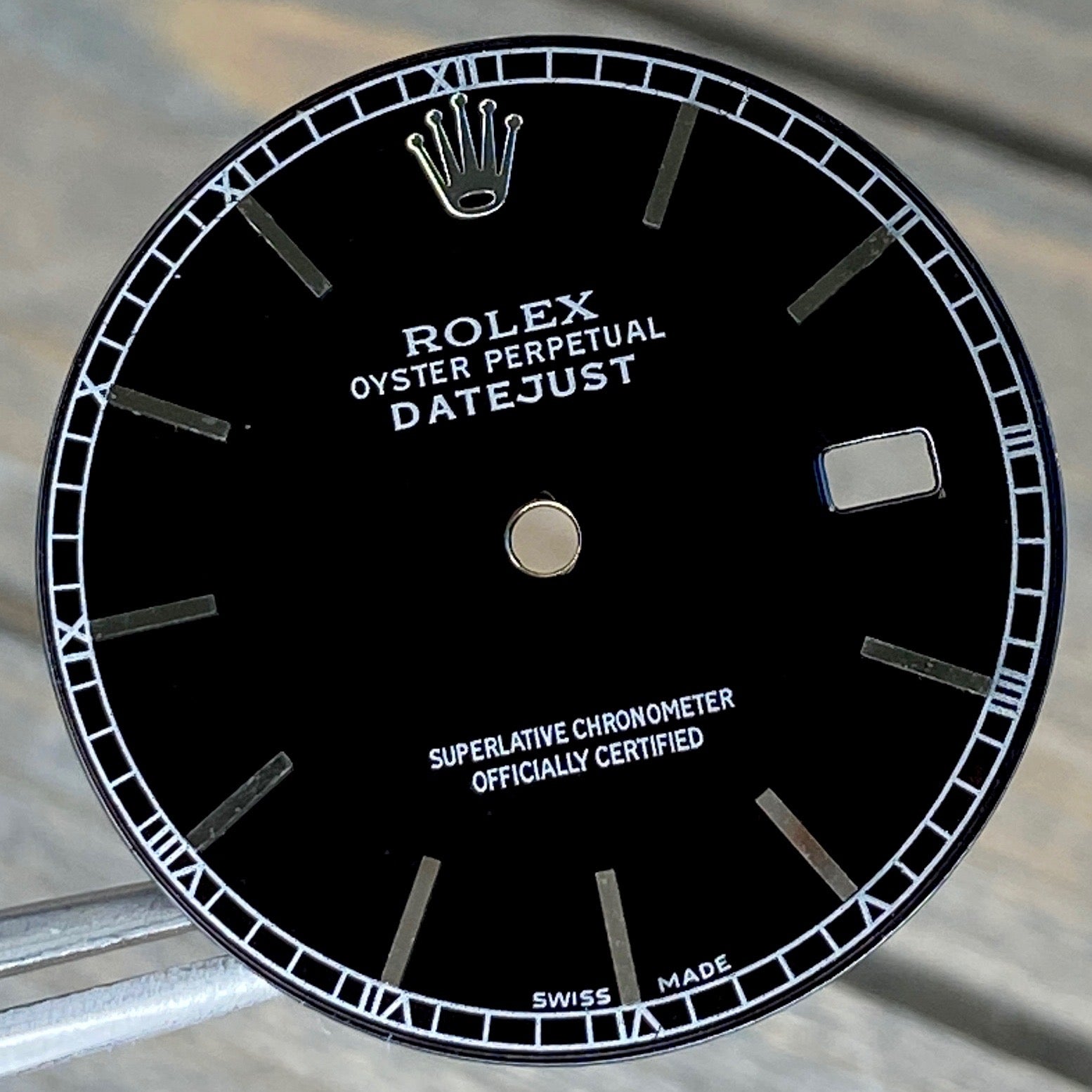 Rolex Datejust Black Index Dial with Roman Track - luxuriantconcierge