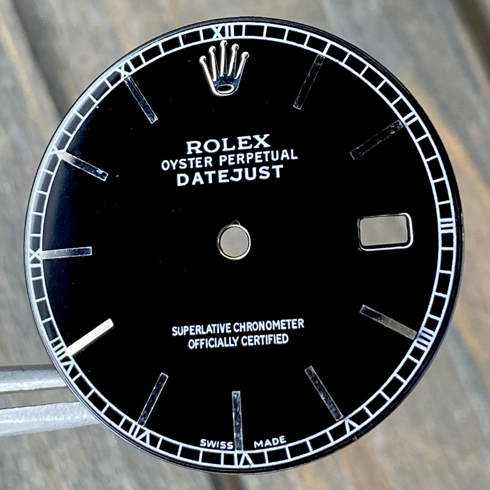 Rolex Datejust Black Index Dial with Roman Track - luxuriantconcierge