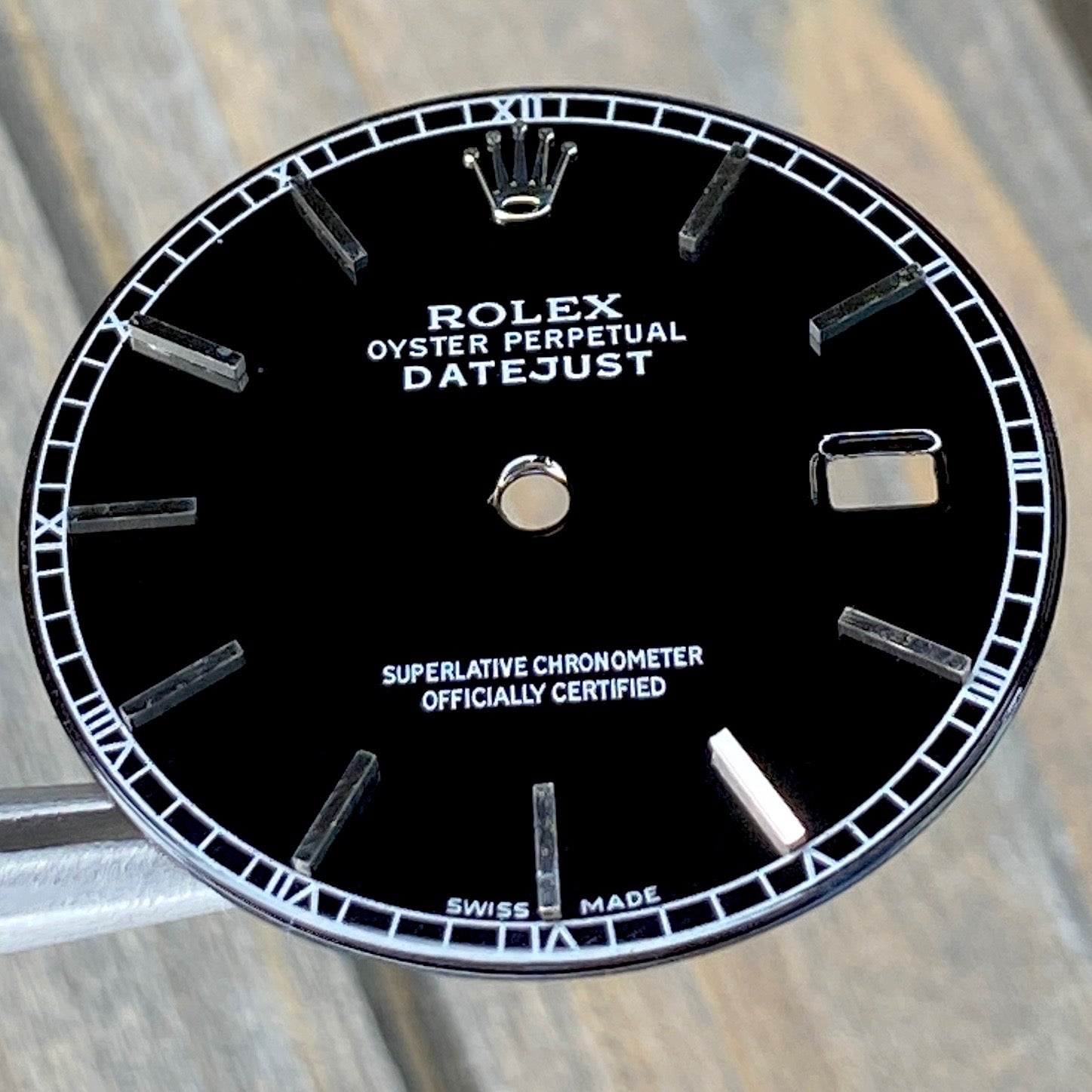 Rolex Datejust Black Index Dial with Roman Track - luxuriantconcierge