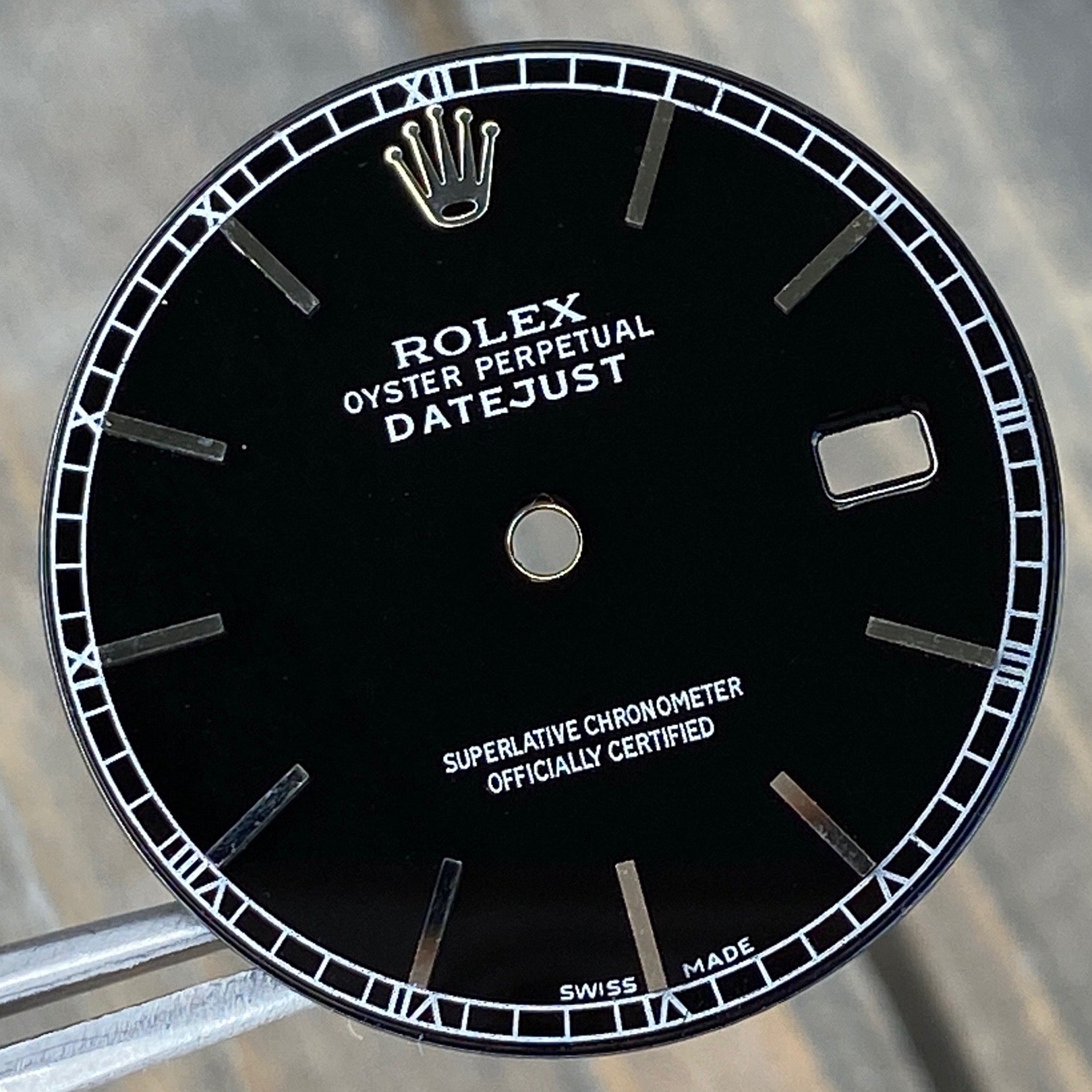 Rolex Datejust Black Index Dial with Roman Track - luxuriantconcierge