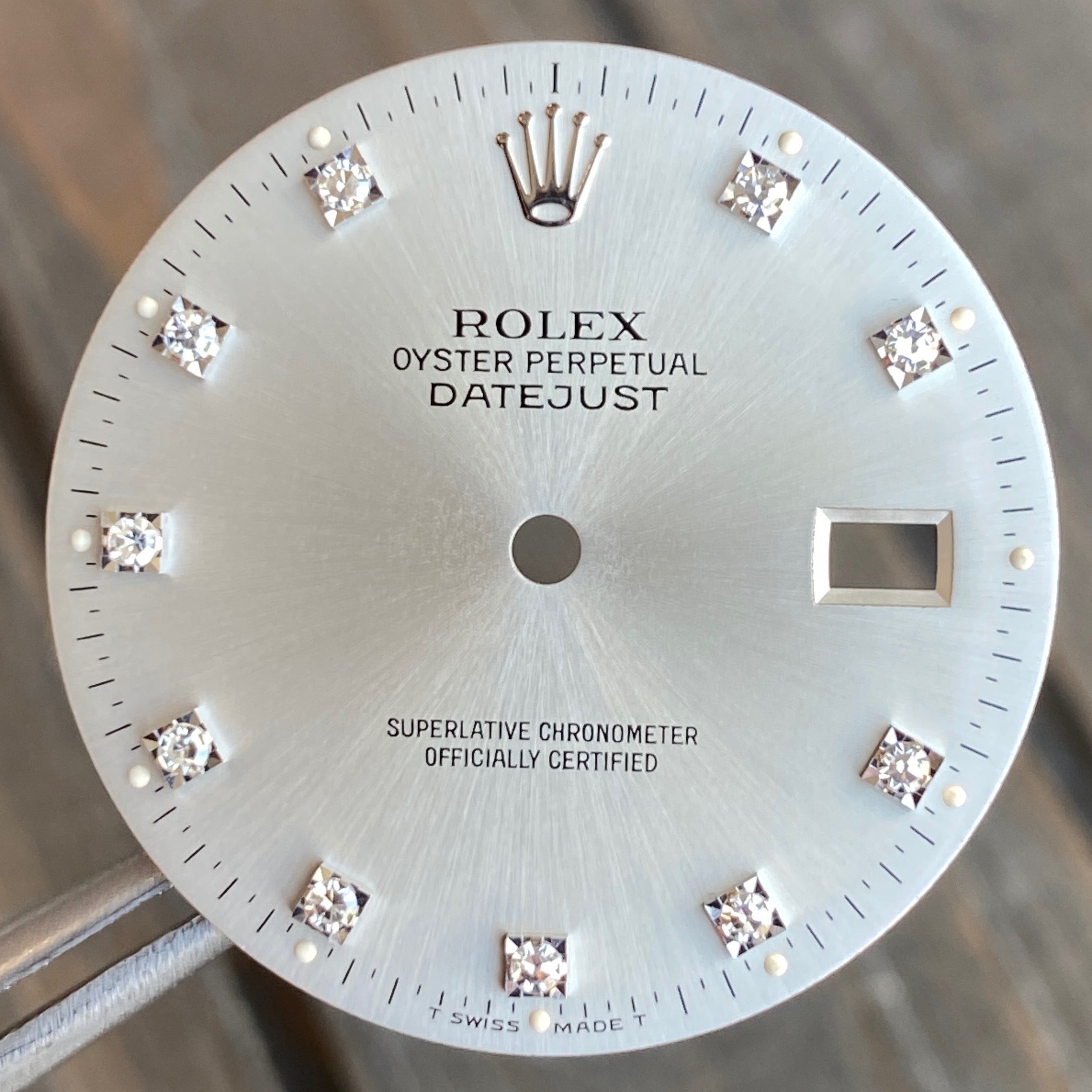 Rolex Datejust Silver Diamond Dial - luxuriantconcierge