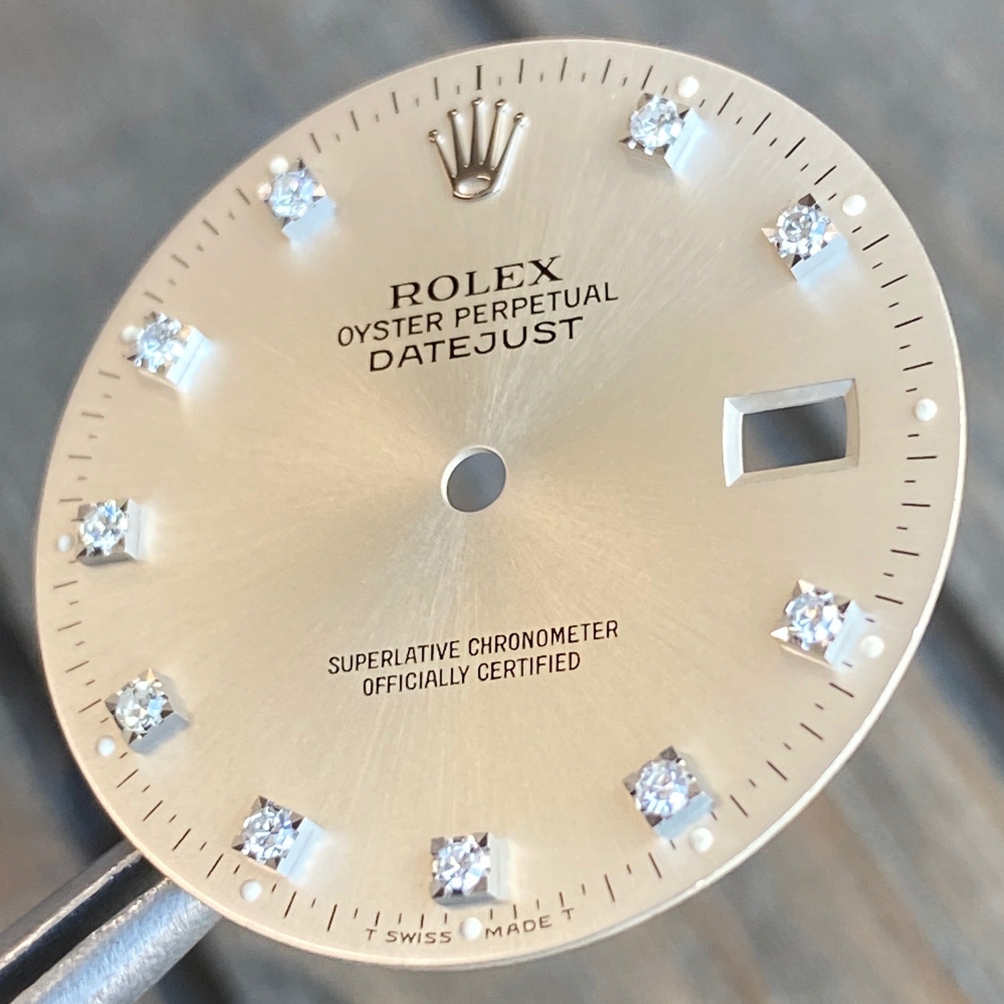 Rolex Datejust Silver Diamond Dial - luxuriantconcierge