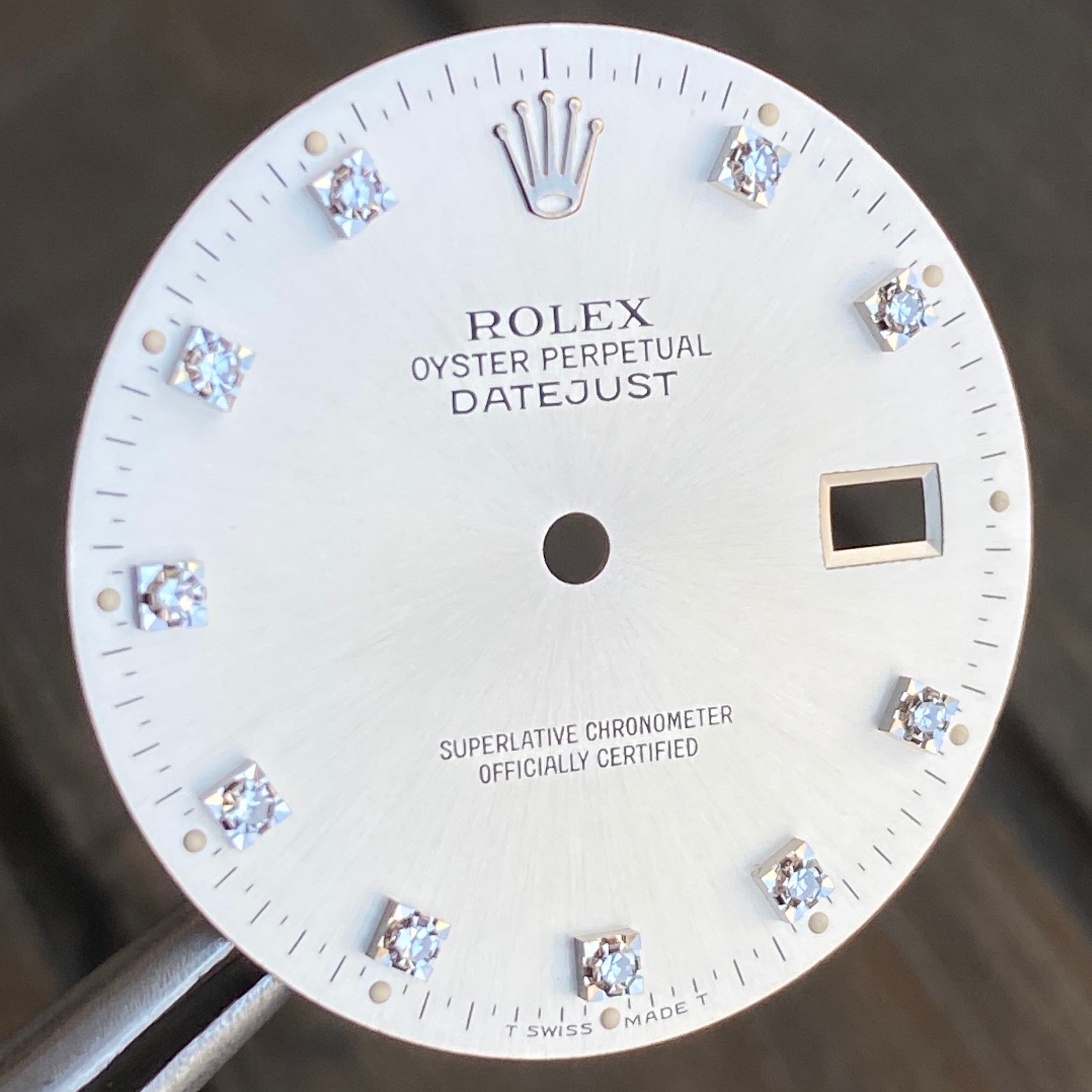 Rolex Datejust Silver Diamond Dial - luxuriantconcierge