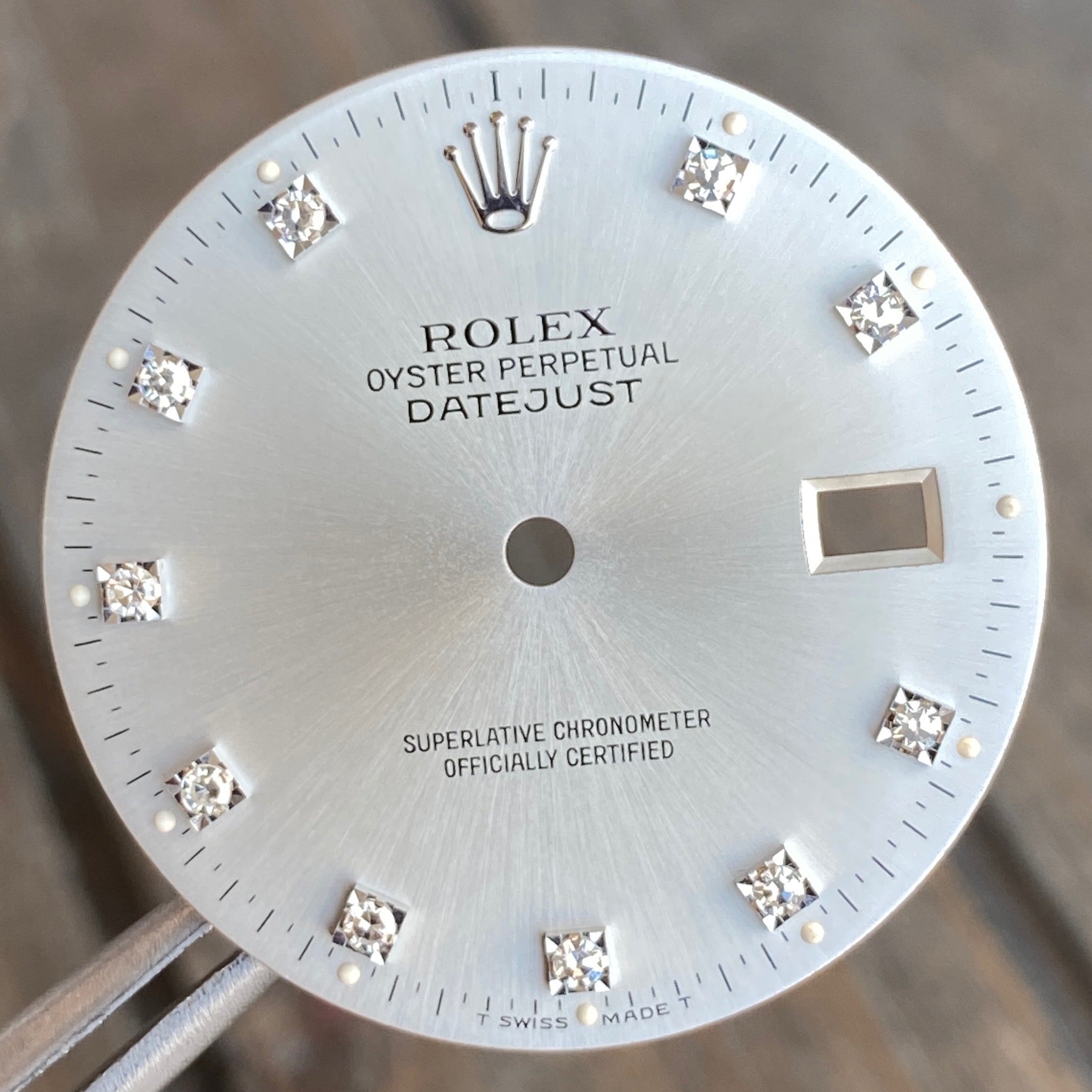 Rolex Datejust Silver Diamond Dial - luxuriantconcierge