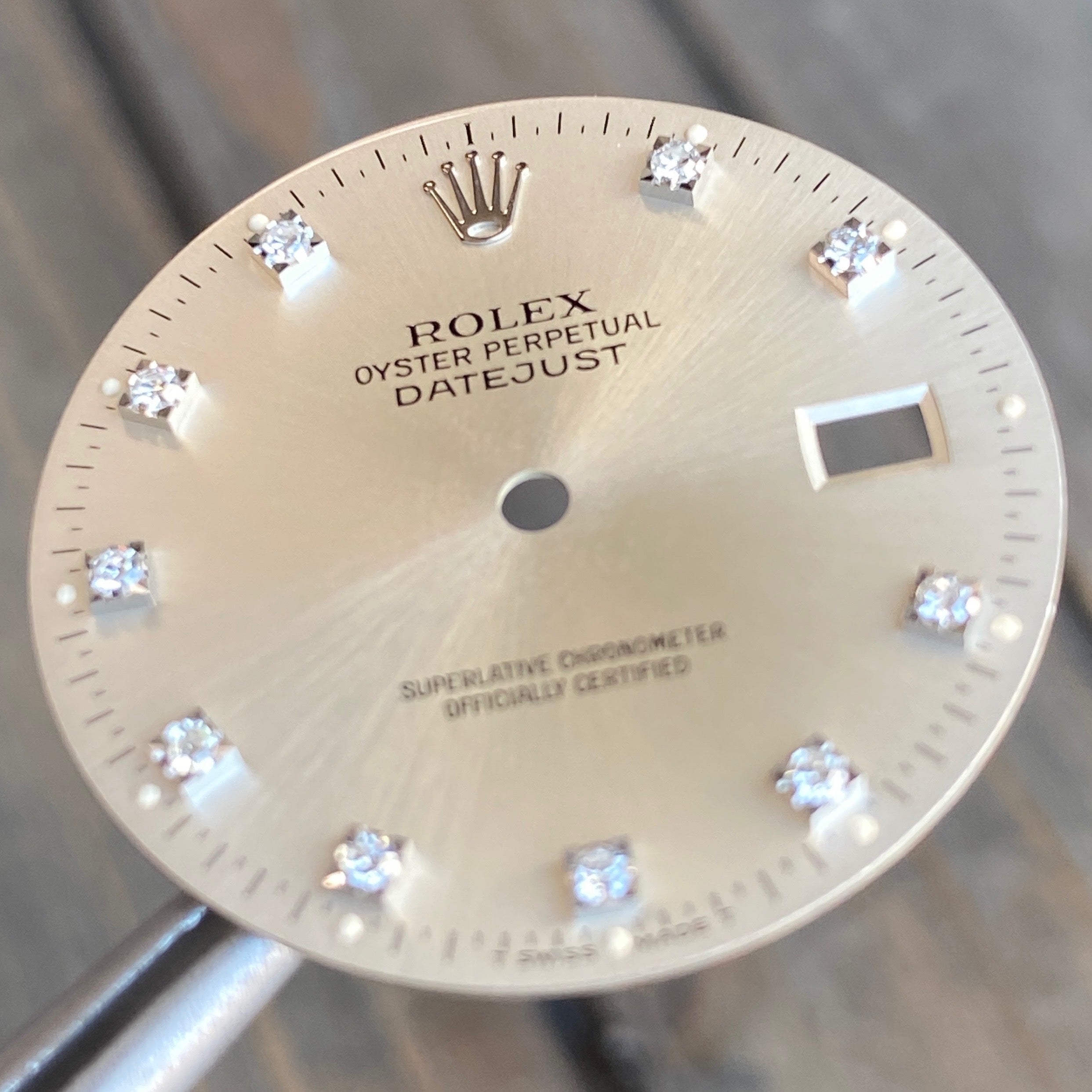 Rolex Datejust Silver Diamond Dial - luxuriantconcierge