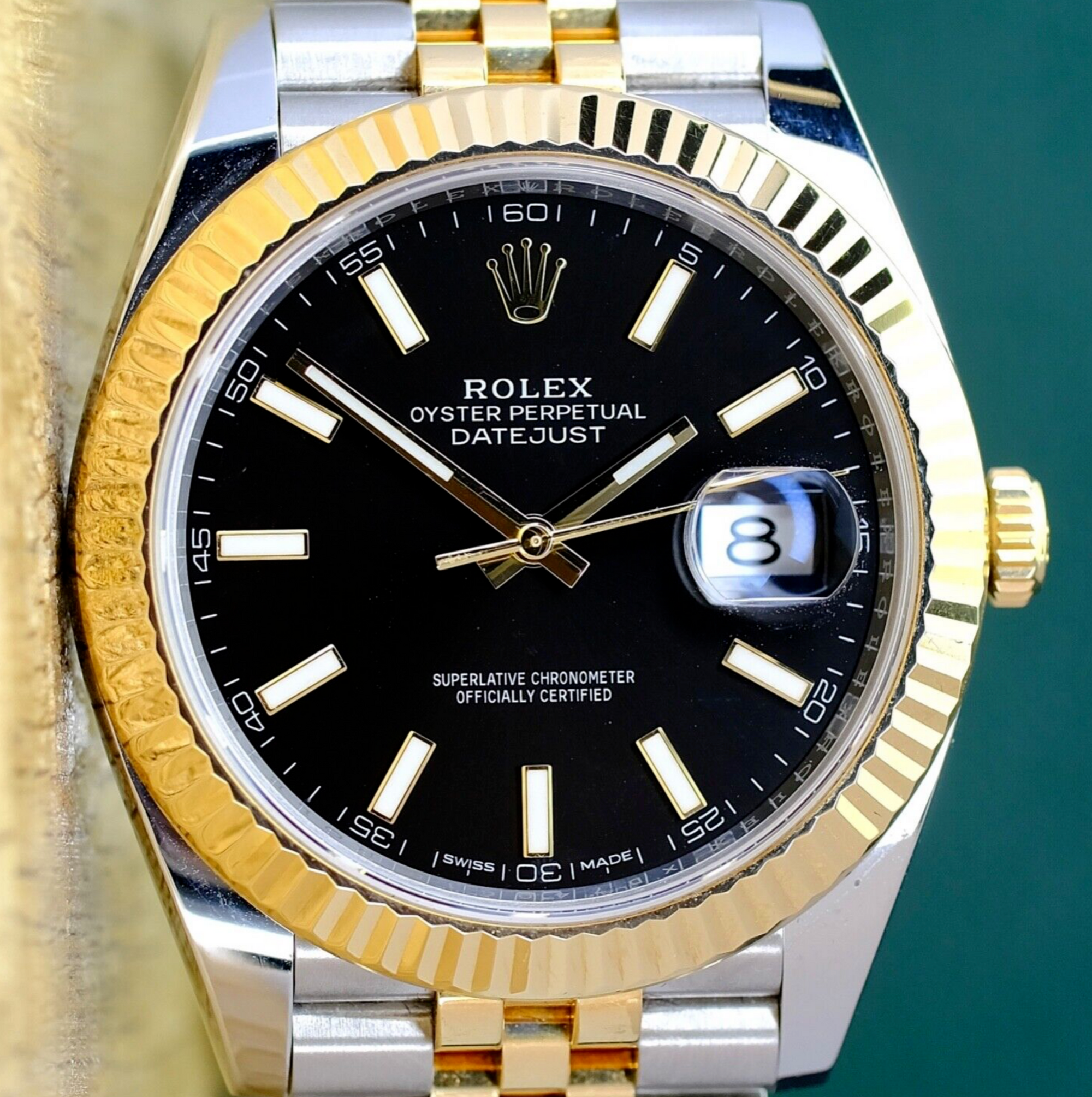 ROLEX YACHT-MASTER WATCH 126555 18K ROSE GOLD BLACK DIAL OYSTERFLEX- UNWORN  2023