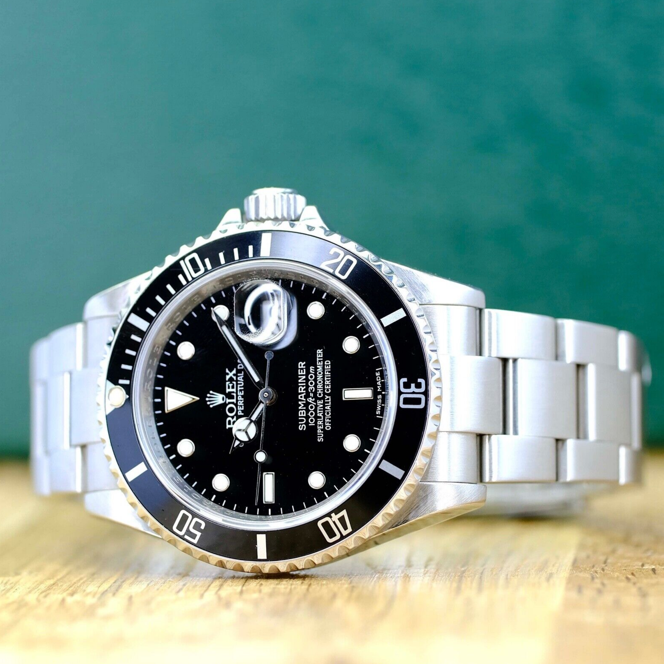 Rare Rolex Submariner "Rehaut" Steel Black Dial & Insert 16610T Watch - luxuriantconcierge