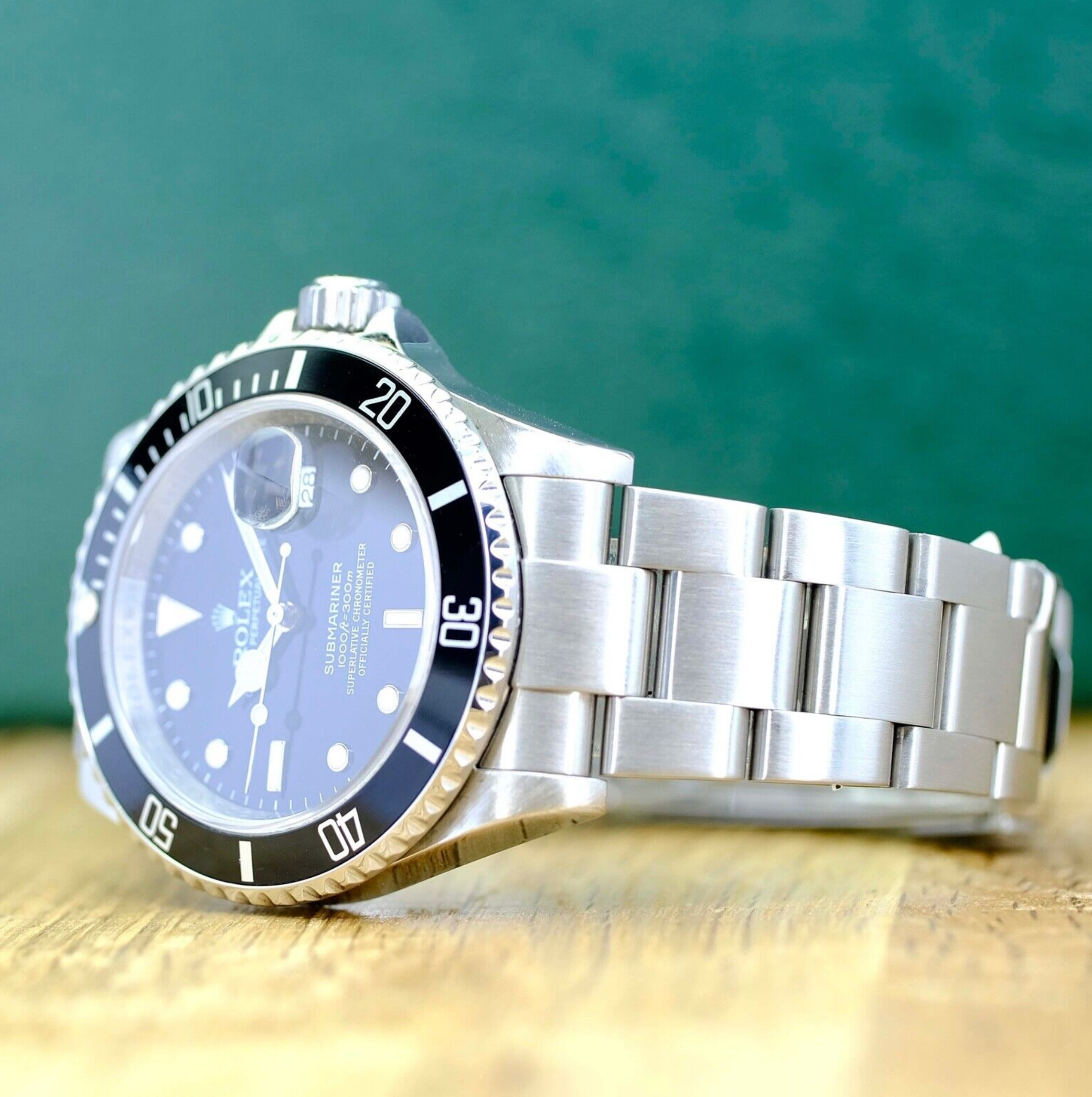 Rare Rolex Submariner "Rehaut" Steel Black Dial & Insert 16610T Watch - luxuriantconcierge