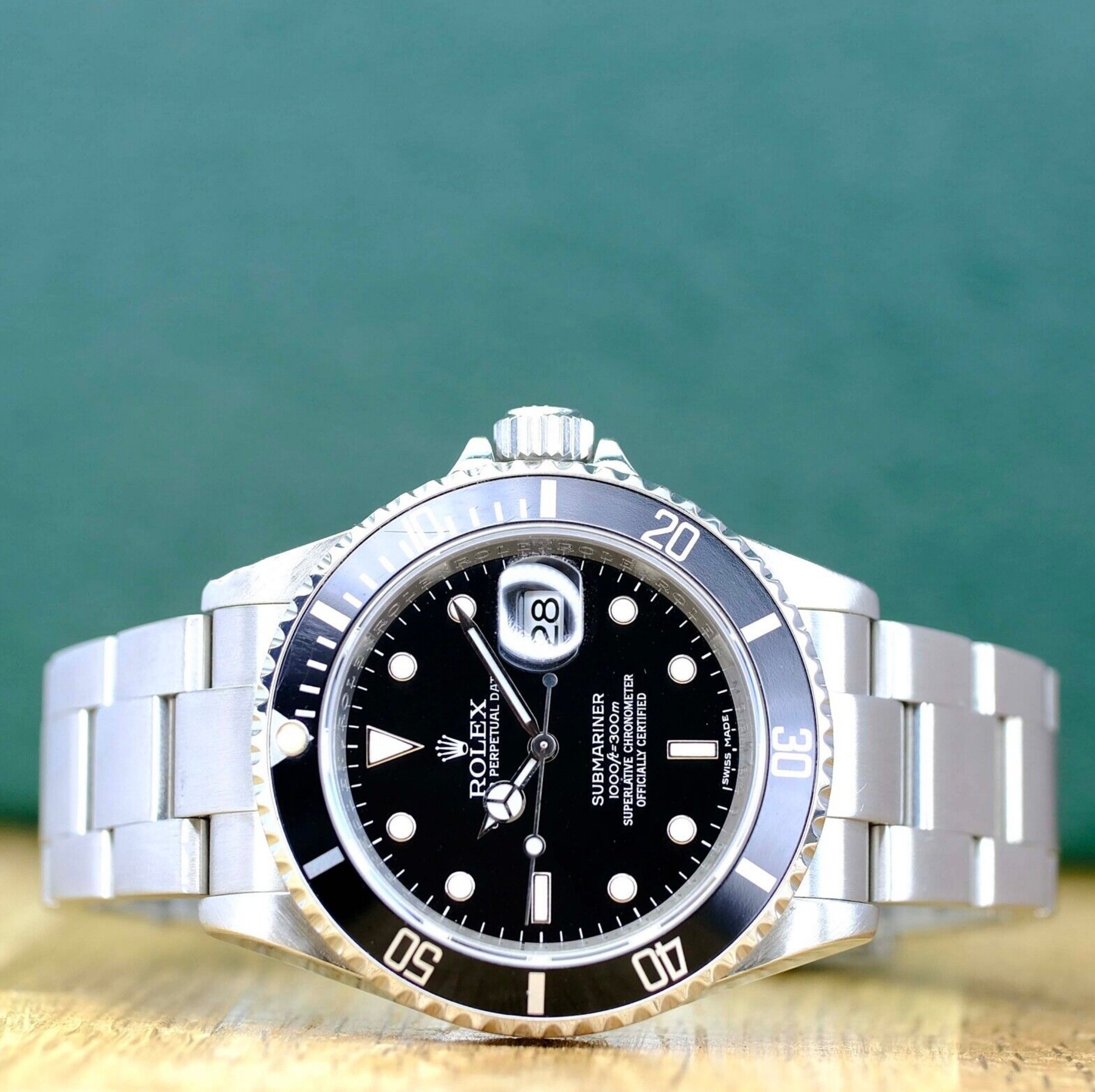 Rare Rolex Submariner "Rehaut" Steel Black Dial & Insert 16610T Watch - luxuriantconcierge