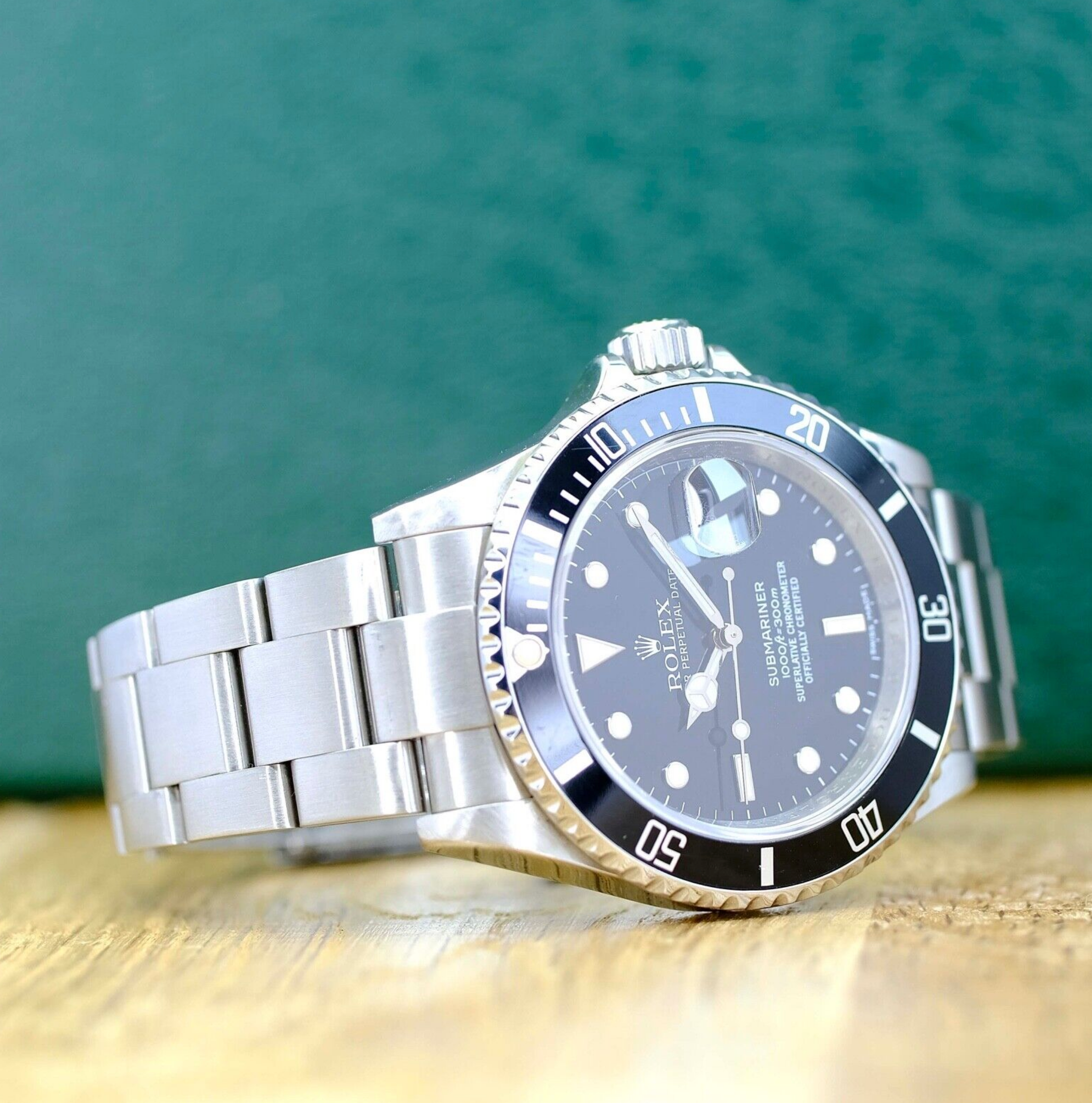 Rare Rolex Submariner "Rehaut" Steel Black Dial & Insert 16610T Watch - luxuriantconcierge