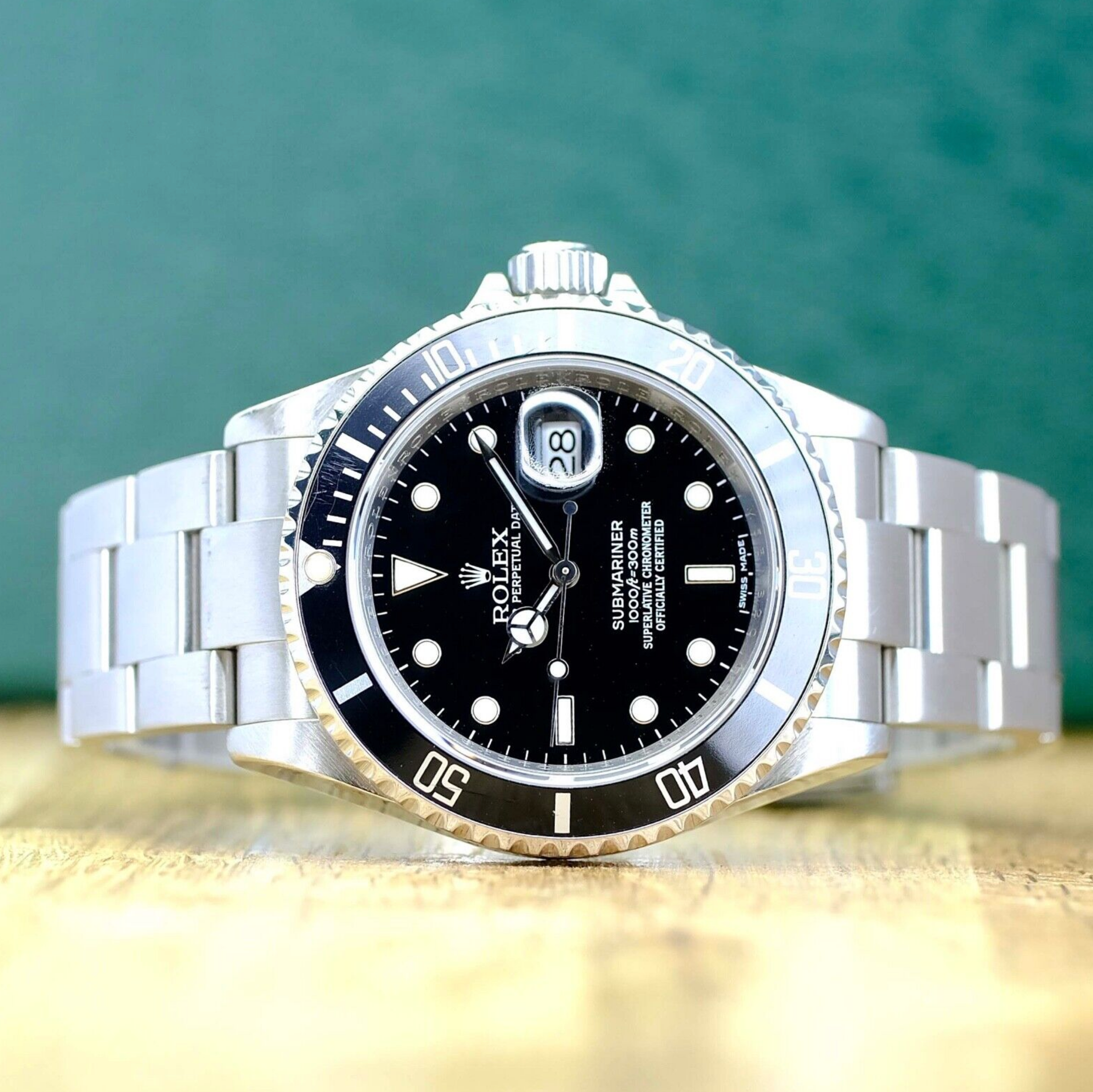 Rare Rolex Submariner "Rehaut" Steel Black Dial & Insert 16610T Watch - luxuriantconcierge