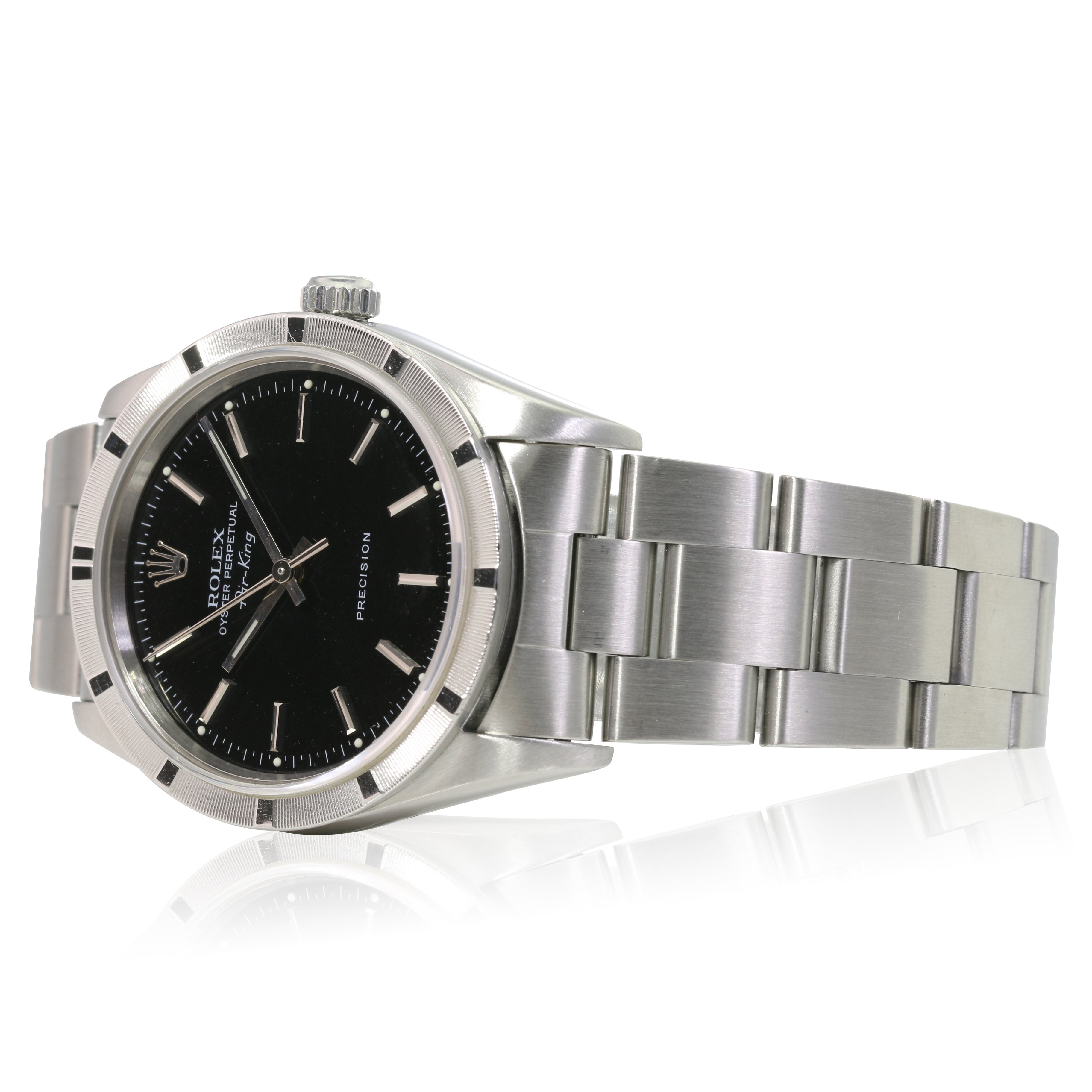 Rolex Air-King Black Index Oyster Band 14000 - luxuriantconcierge