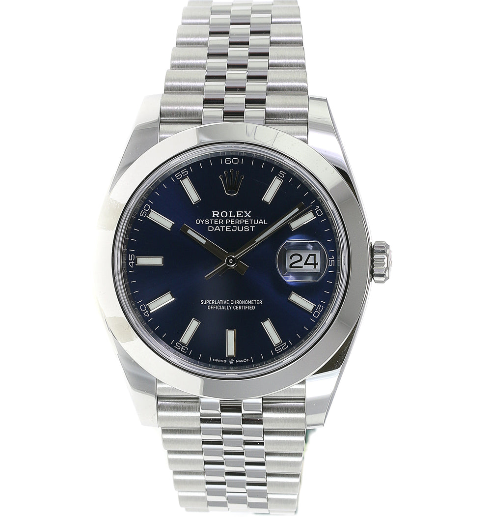 Rolex Datejust II Blue Dial Oyster Band 126300 - luxuriantconcierge