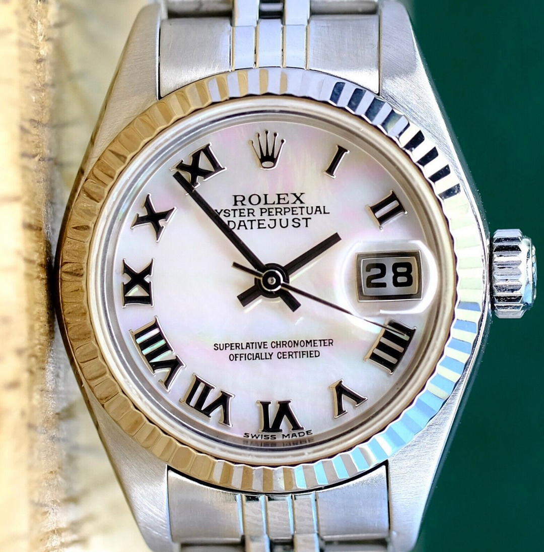 Rolex Ladies Datejust MOP Roman Dial 18KW 79174 Watch - luxuriantconcierge