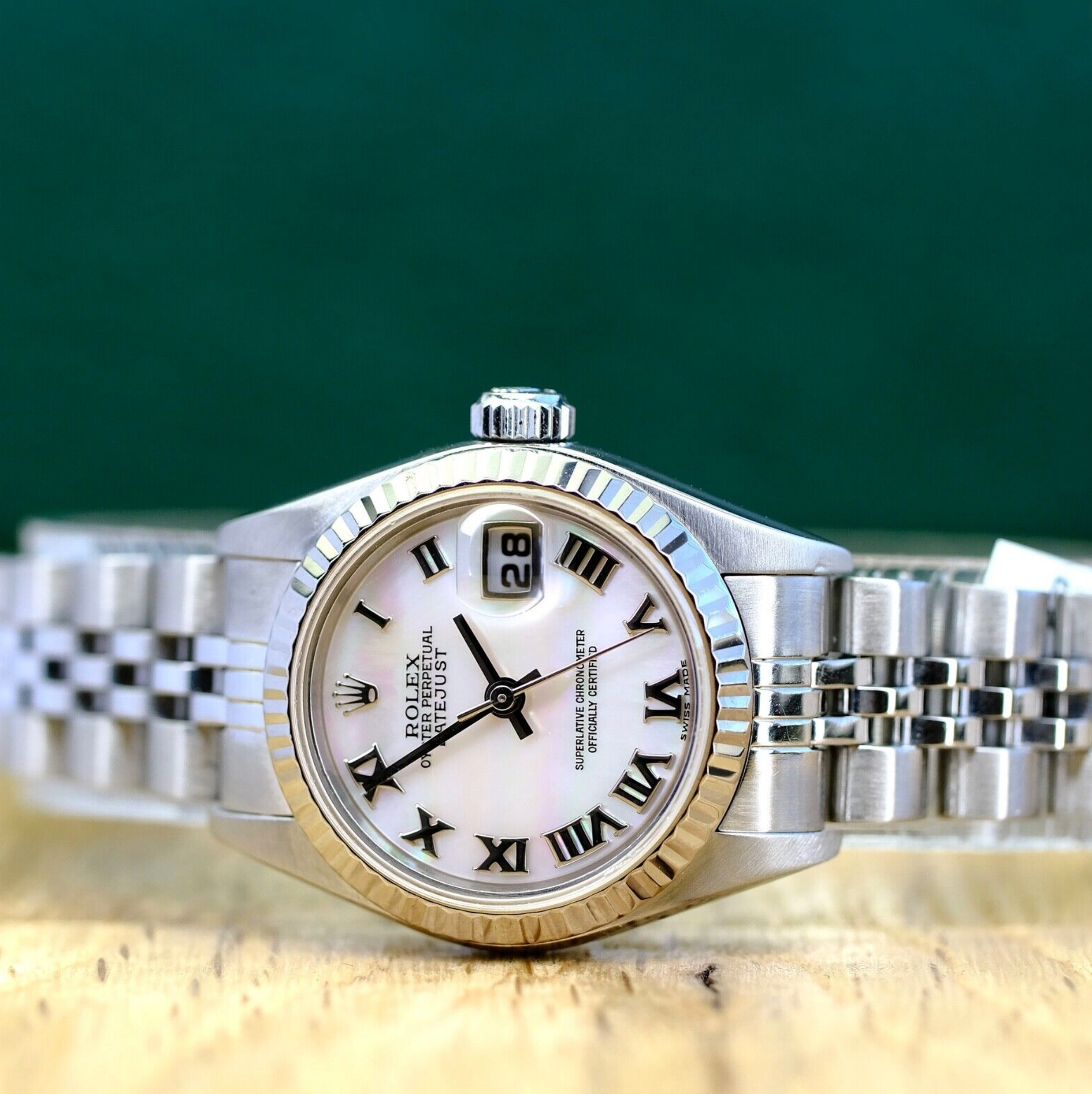 Rolex Ladies Datejust MOP Roman Dial 18KW 79174 Watch - luxuriantconcierge