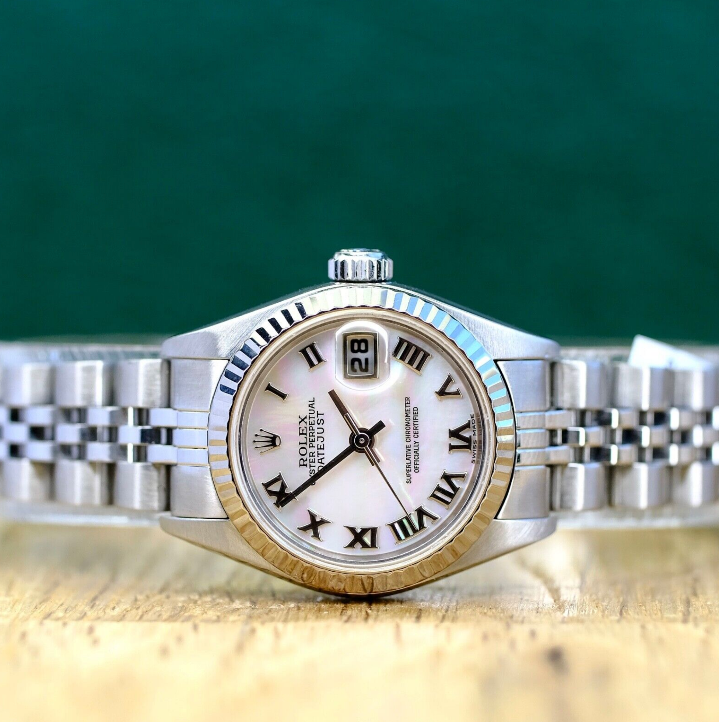 Rolex Ladies Datejust MOP Roman Dial 18KW 79174 Watch - luxuriantconcierge