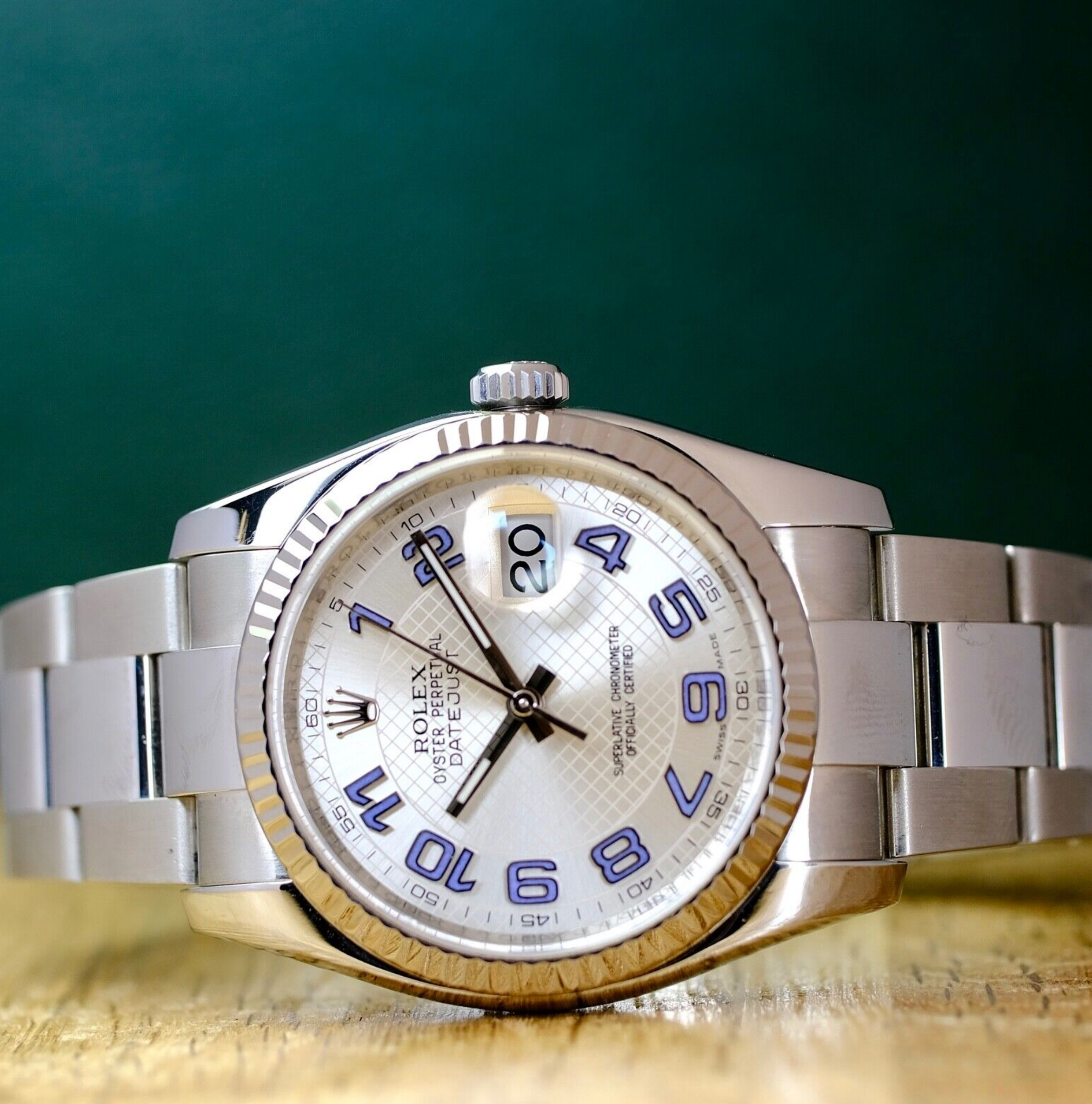 Rolex Mens Datejust 18KW and Steel Silver Concentric Dial  116234 Watch - luxuriantconcierge