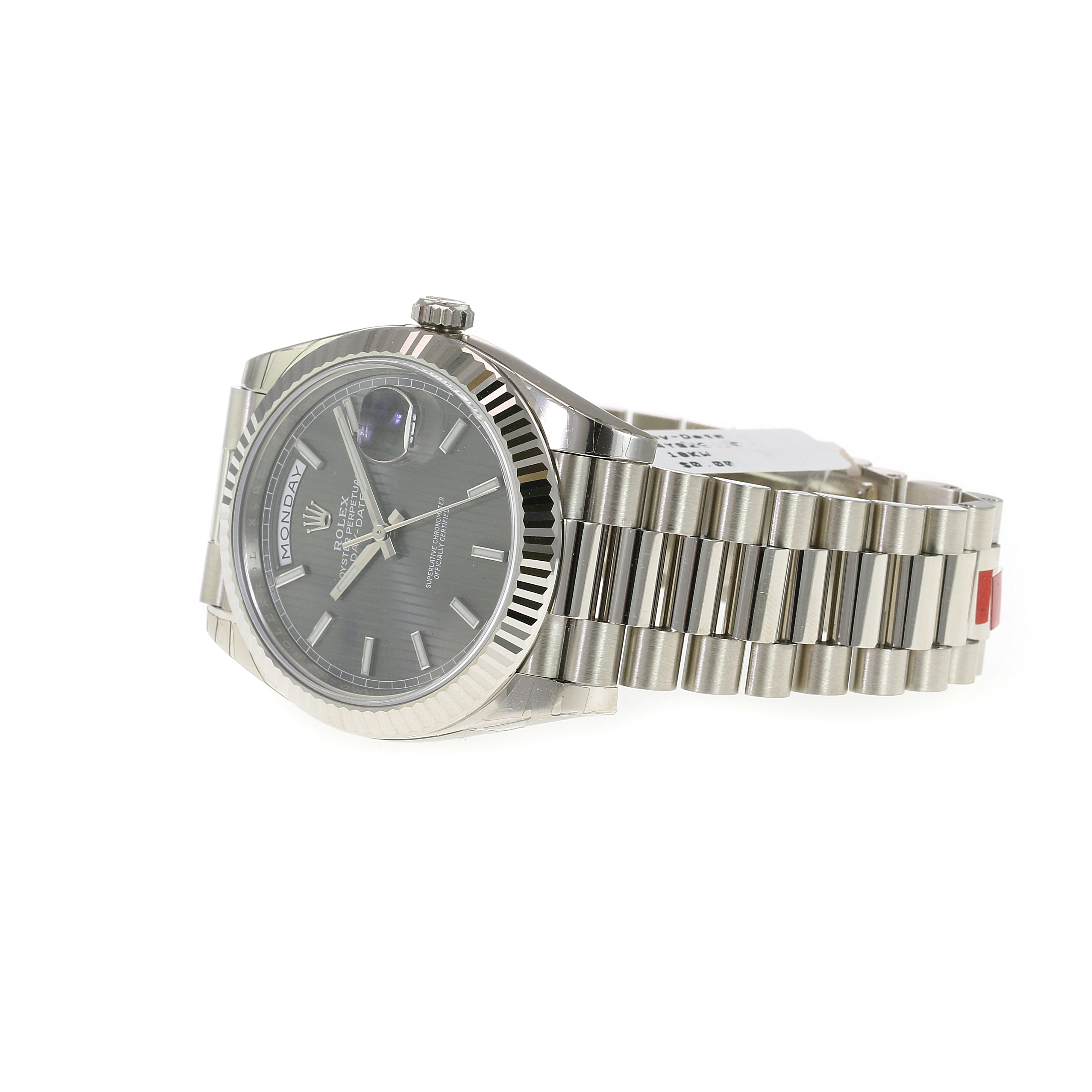 Rolex Day-Date Grey Tapestry Dial President 228239 - luxuriantconcierge