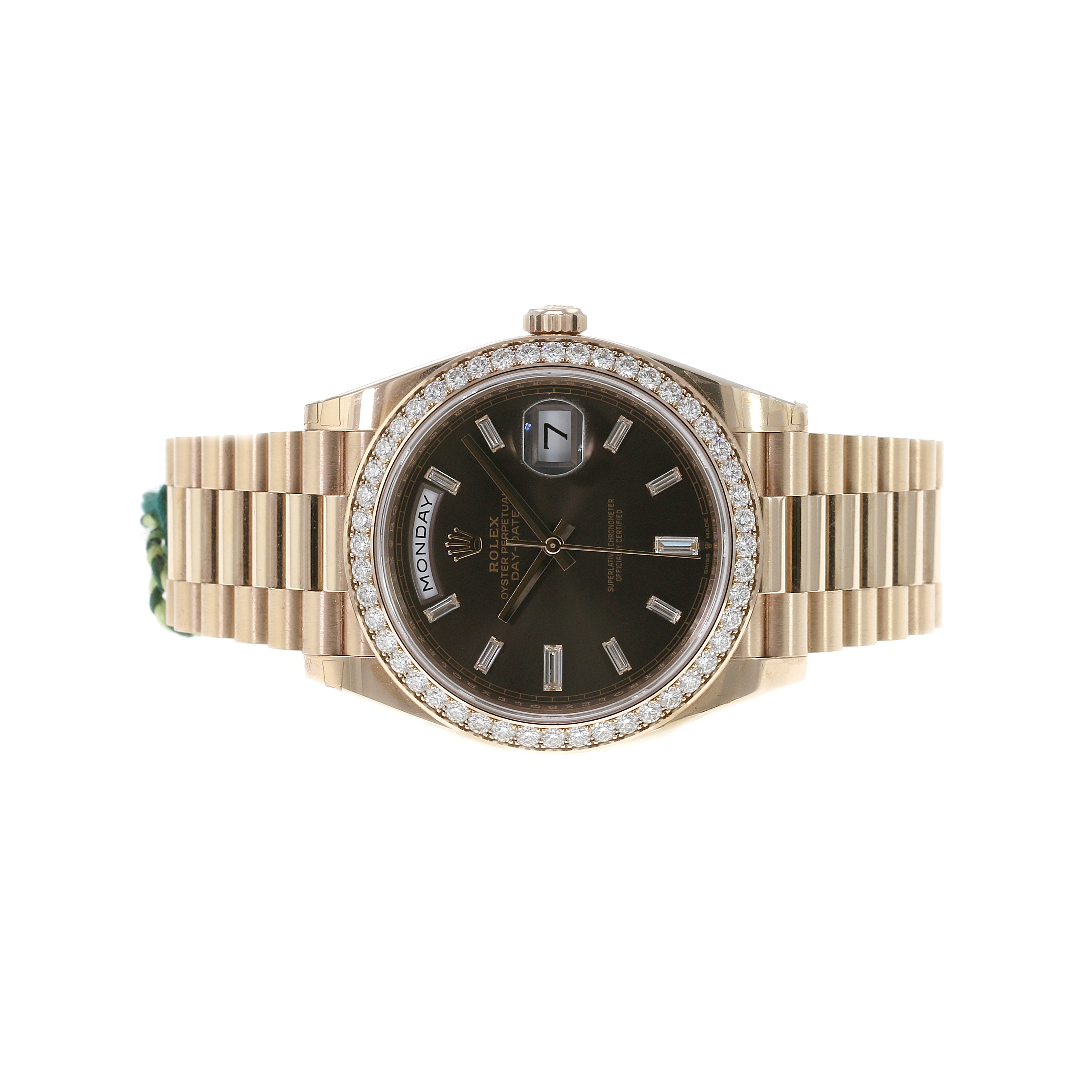 Rolex Day-Date Chocolate Baguette Dial President 228345 - luxuriantconcierge