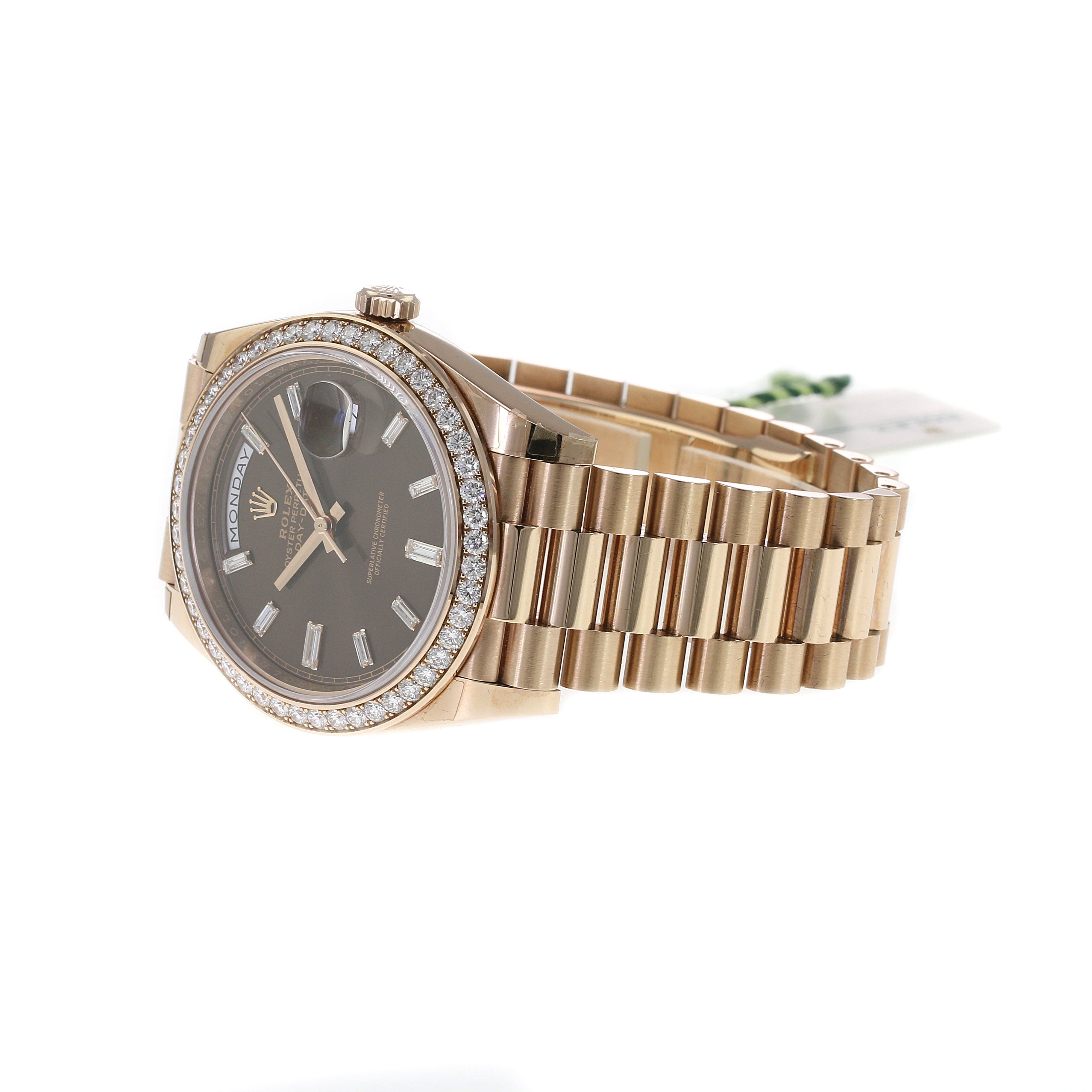 Rolex Day-Date Chocolate Baguette Dial President 228345 - luxuriantconcierge