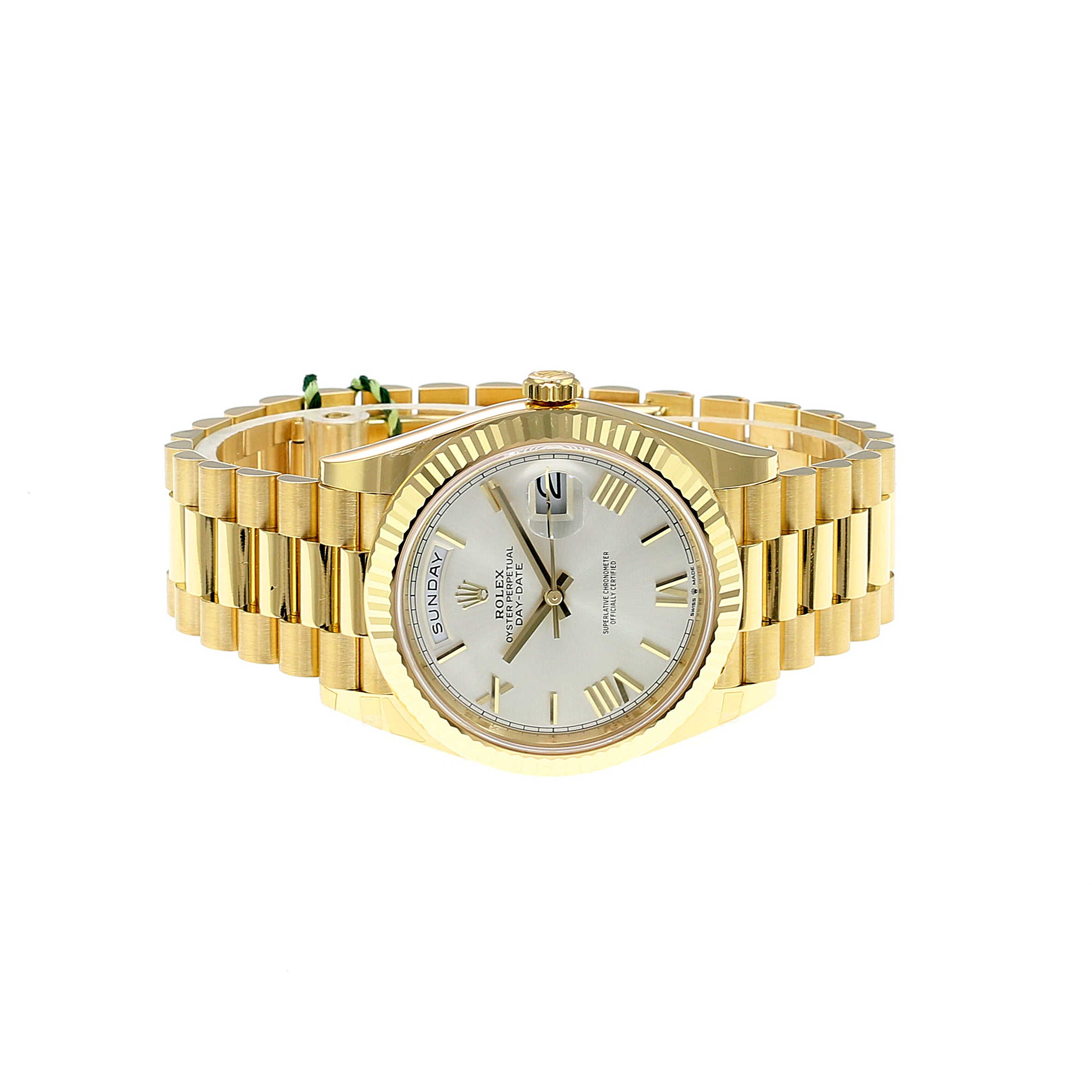 Rolex Day-Date 40 Silver Roman Dial President 228238 - luxuriantconcierge